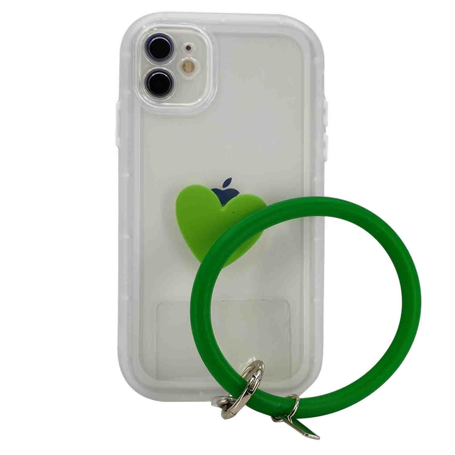 Nettech Apple iPhone 11 Uyumlu Halka Bilekli Şeffaf Seri Arka Koruma Kılıf NT-97189