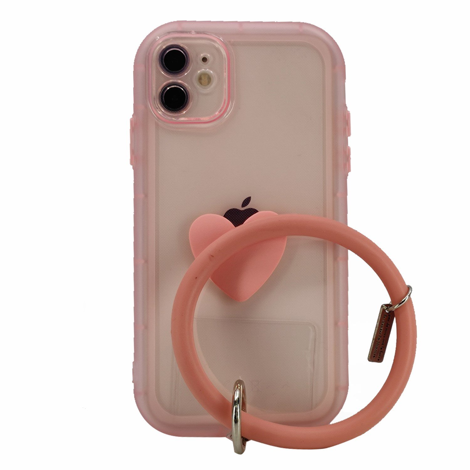 Nettech Apple iPhone 11 Uyumlu Halka Bilekli Şeffaf Seri Arka Koruma Kılıf NT-97189