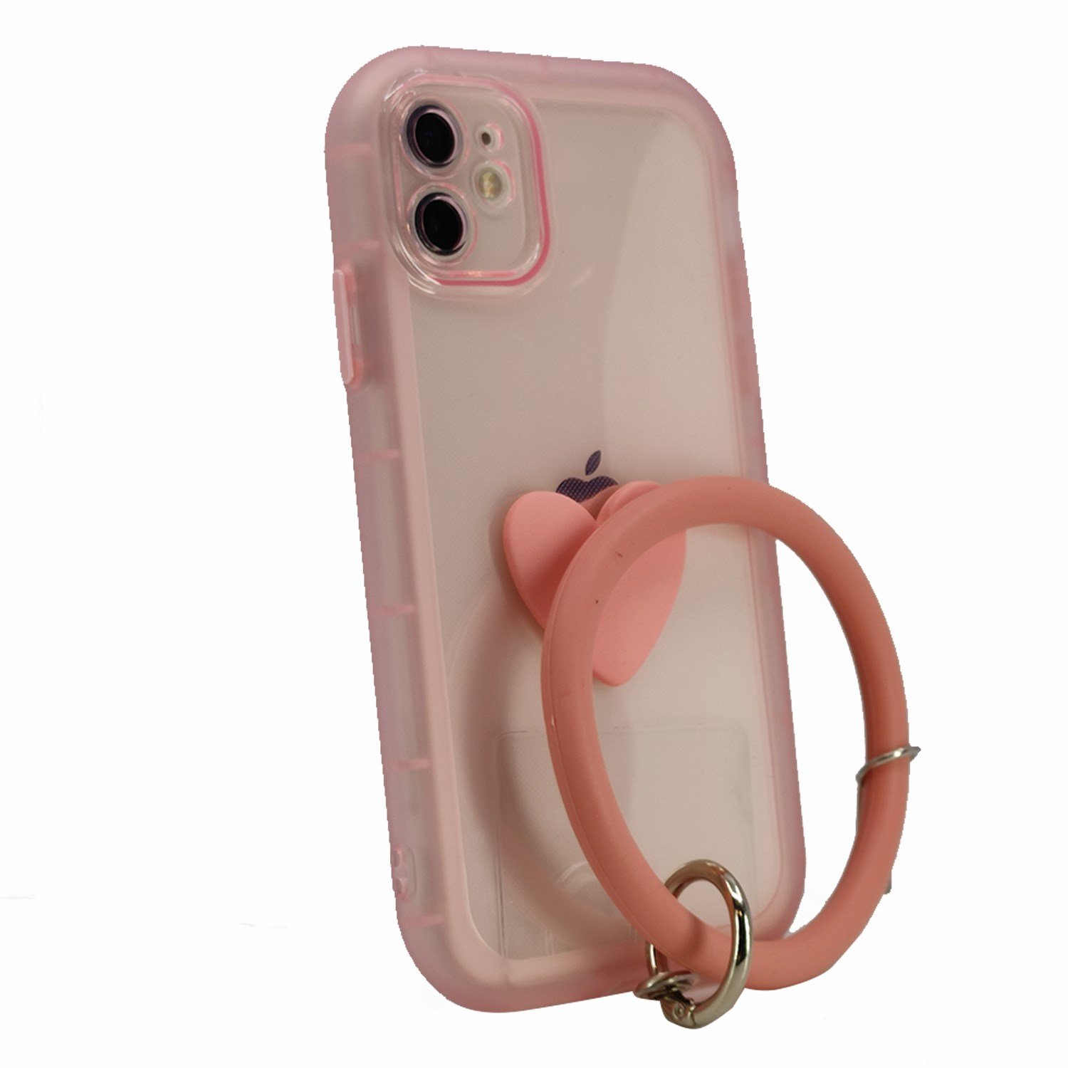 Nettech Apple iPhone 11 Uyumlu Halka Bilekli Şeffaf Seri Arka Koruma Kılıf NT-97189