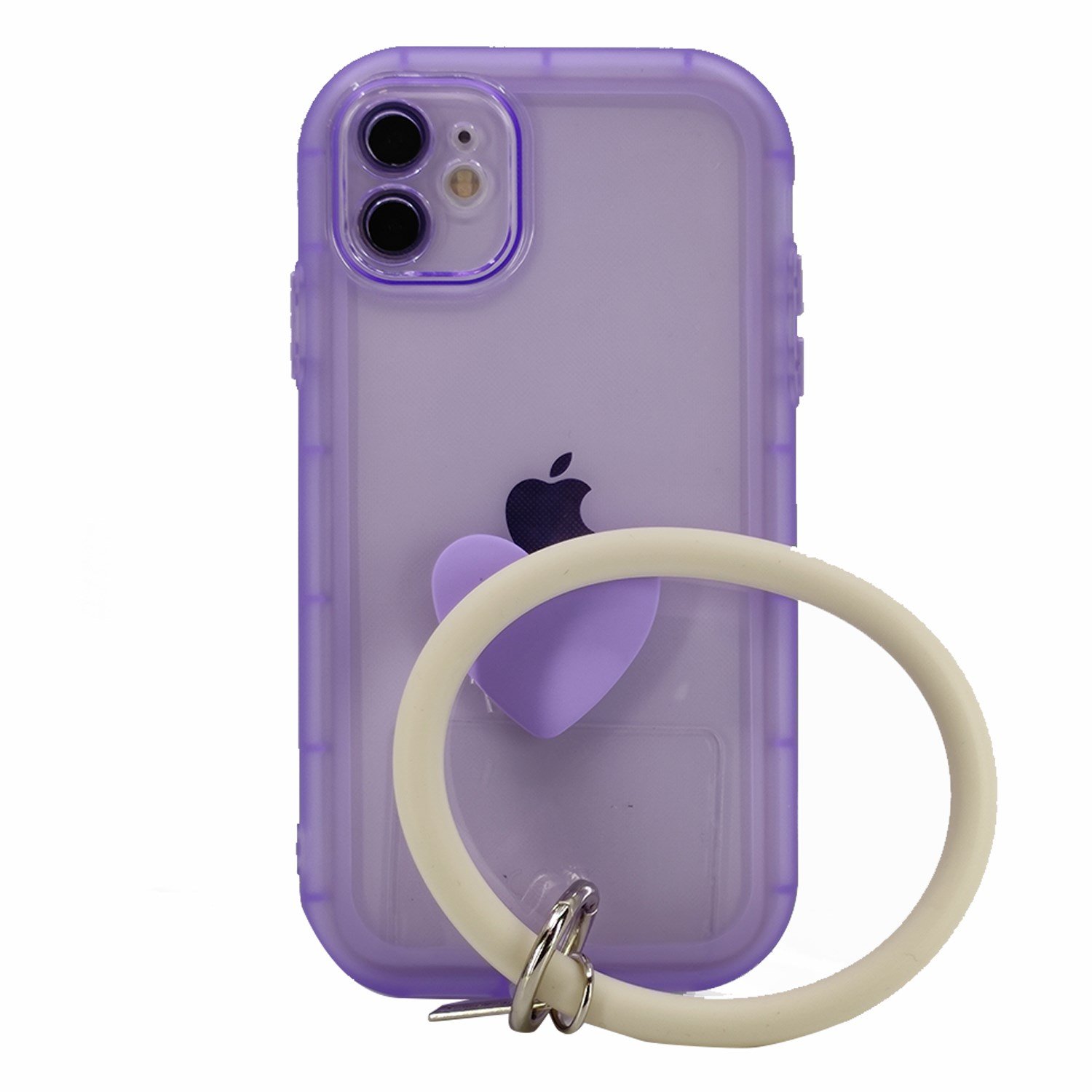 Nettech Apple iPhone 11 Uyumlu Halka Bilekli Şeffaf Seri Arka Koruma Kılıf NT-97189