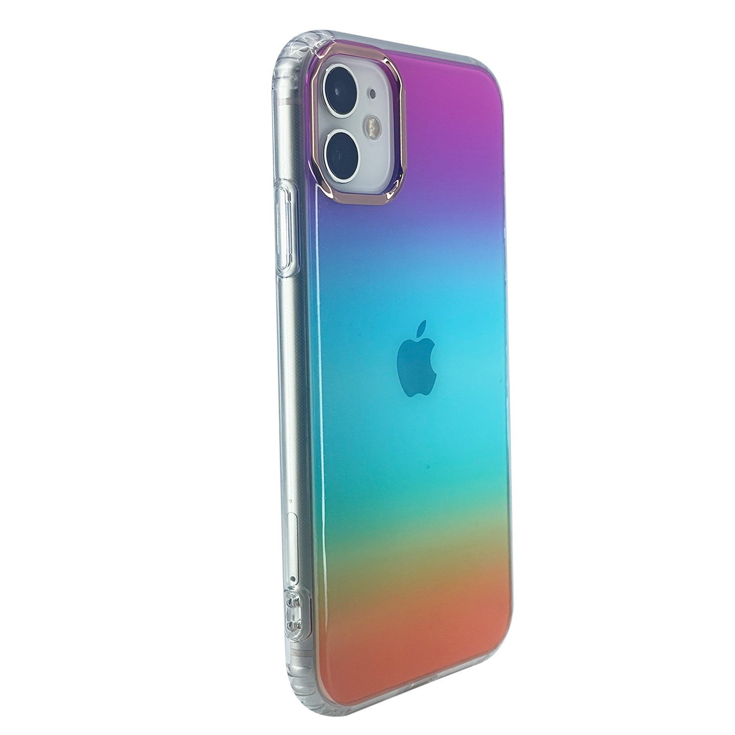 Nettech Apple iPhone 11 Uyumlu Sert Gökkuşağı Seri Arka Koruma Kılıf NT-97946