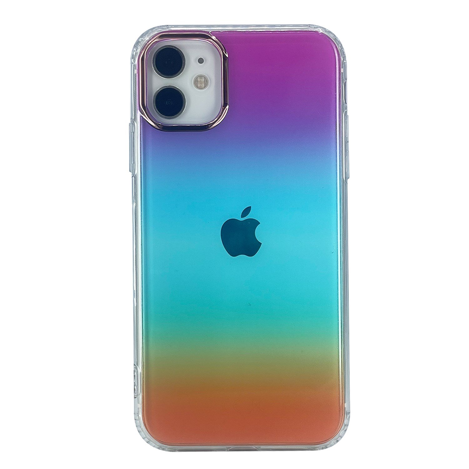Nettech Apple iPhone 11 Uyumlu Sert Gökkuşağı Seri Arka Koruma Kılıf NT-97946