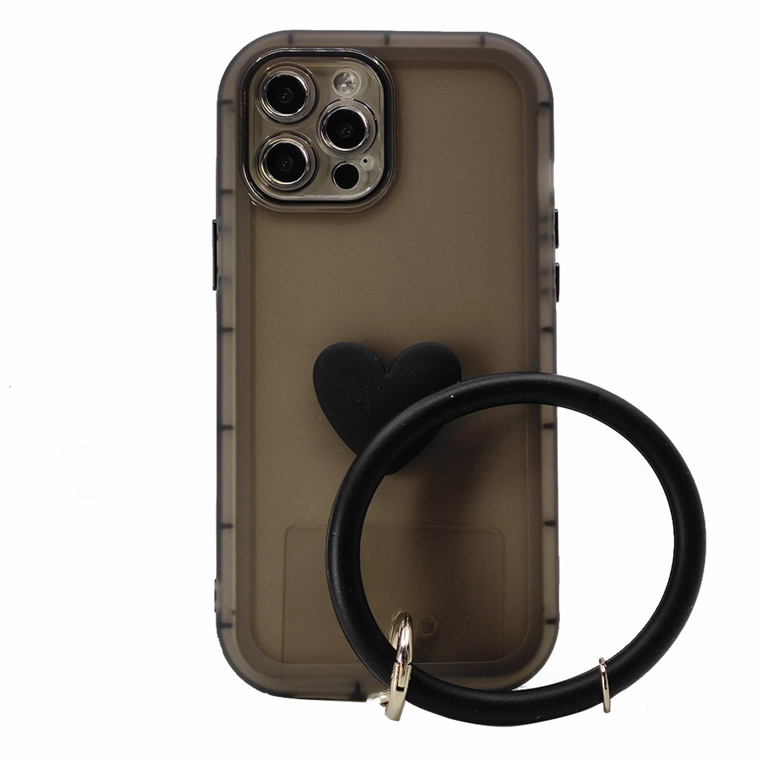 Nettech Apple iPhone 12 Pro Max Uyumlu Halka Bilekli Şeffaf Seri Arka Koruma Kılıf NT-97213