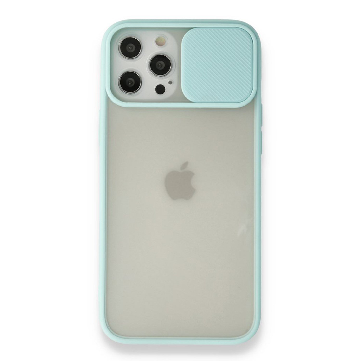 Nettech Apple iPhone 12 Pro Max Uyumlu Buzlu Kızaklı Kamera Korumalı Arka Koruma Kılıf NT-89750