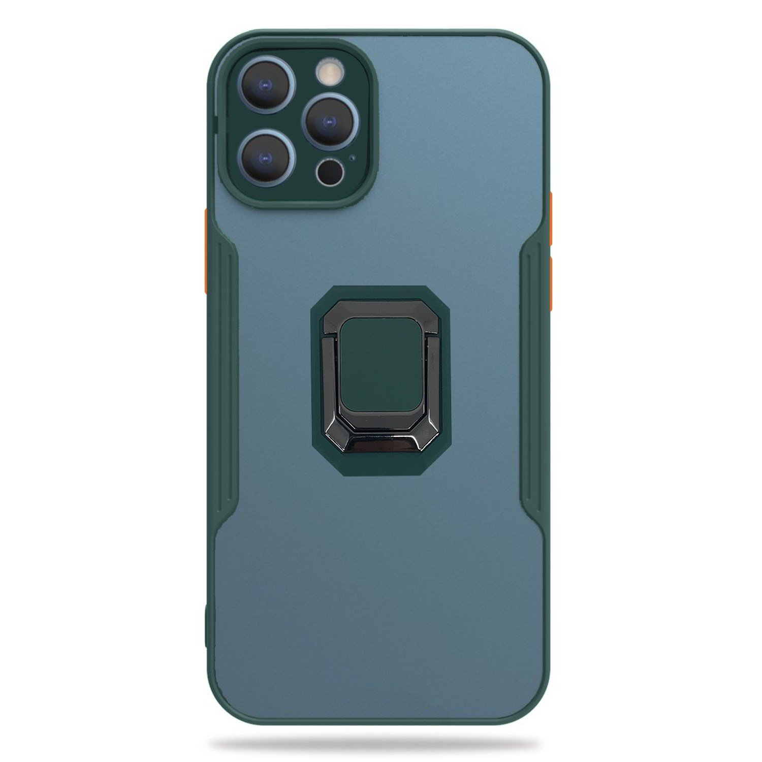 Nettech Apple iPhone 12 Pro Max Uyumlu Platin Yüzüklü Arka Koruma Kılıf NT-85173