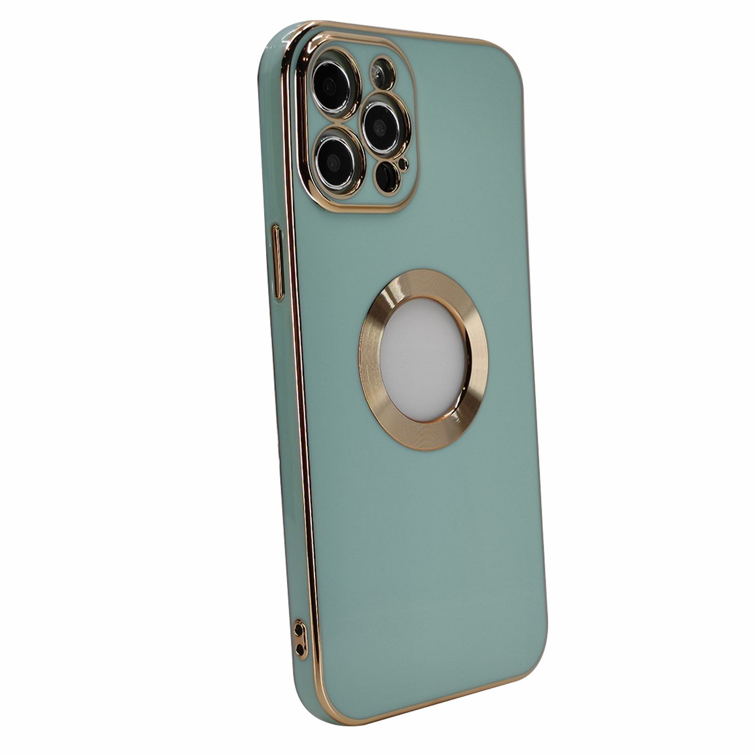 Nettech Apple iPhone 12 Pro Max Uyumlu Halkalı Logo Seri Arka Koruma Kılıf NT-97151