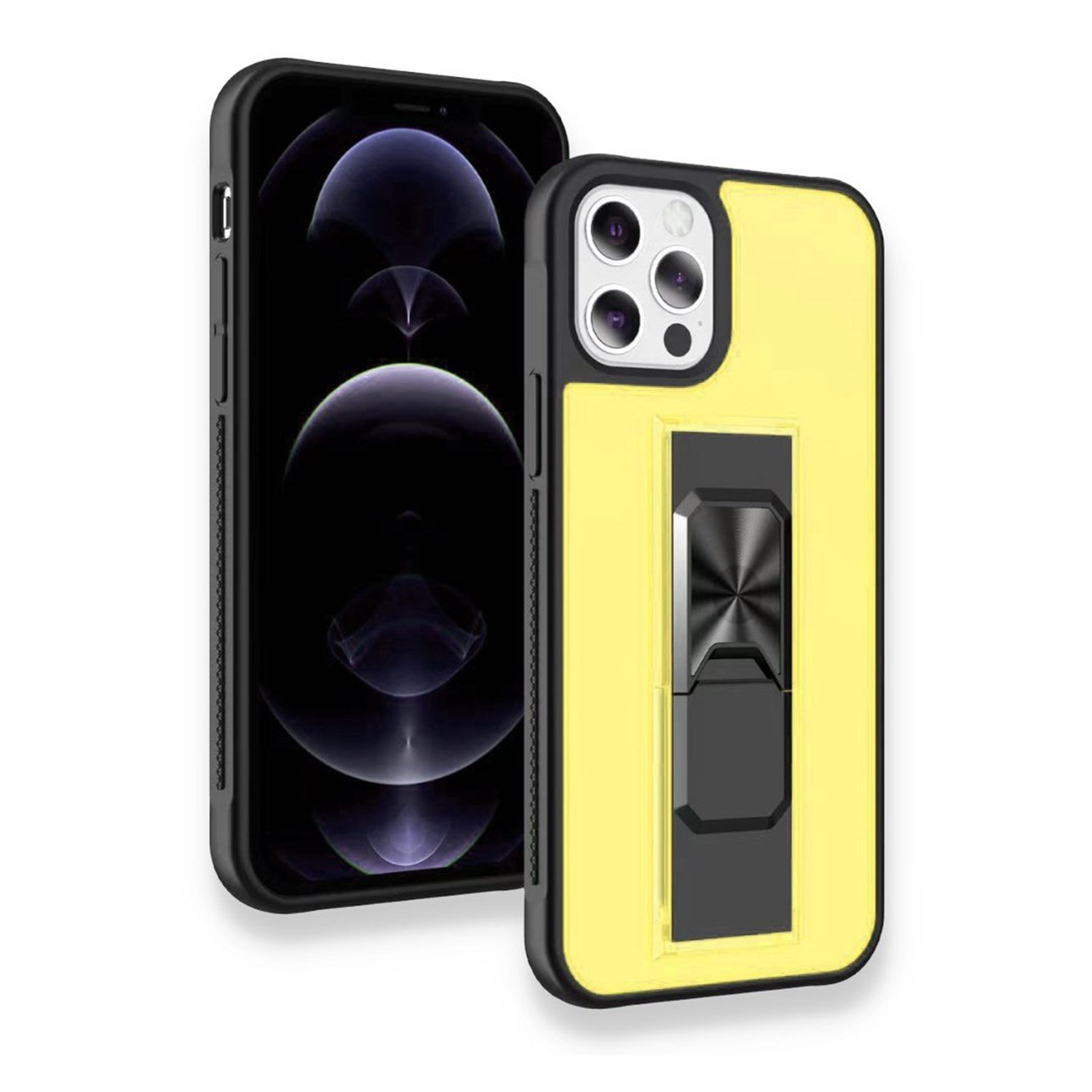 Nettech Apple iPhone 12 Pro Max Uyumlu MicroCase Mıknatıs Yüzüklü Arka Koruma Kılıf NT-86927