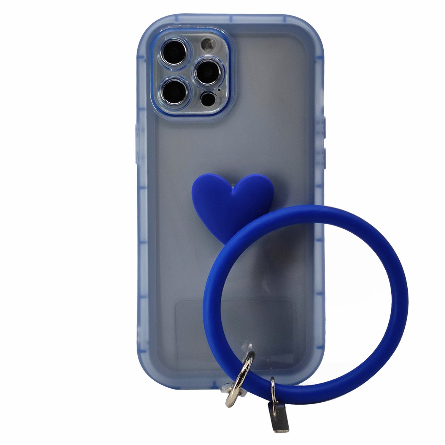 Nettech Apple iPhone 12 Pro Max Uyumlu Halka Bilekli Şeffaf Seri Arka Koruma Kılıf NT-97213