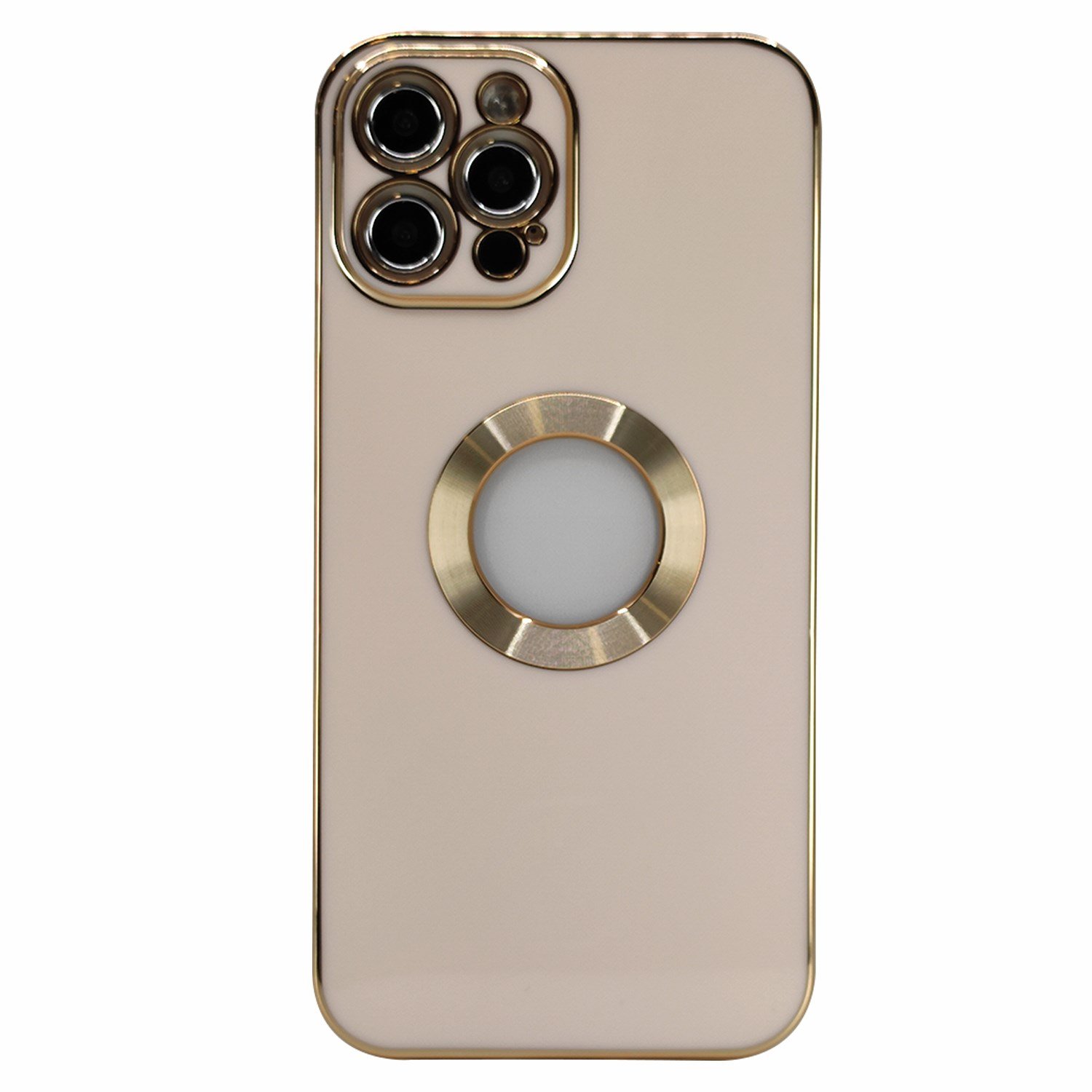 Nettech Apple iPhone 12 Pro Max Uyumlu Halkalı Logo Seri Arka Koruma Kılıf NT-97151