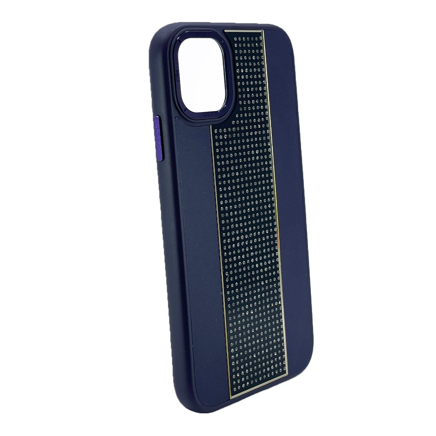 Nettech Apple iPhone 12 Pro Max Uyumlu Taşlı Deri Seri Arka Koruma Kılıf NT-101464