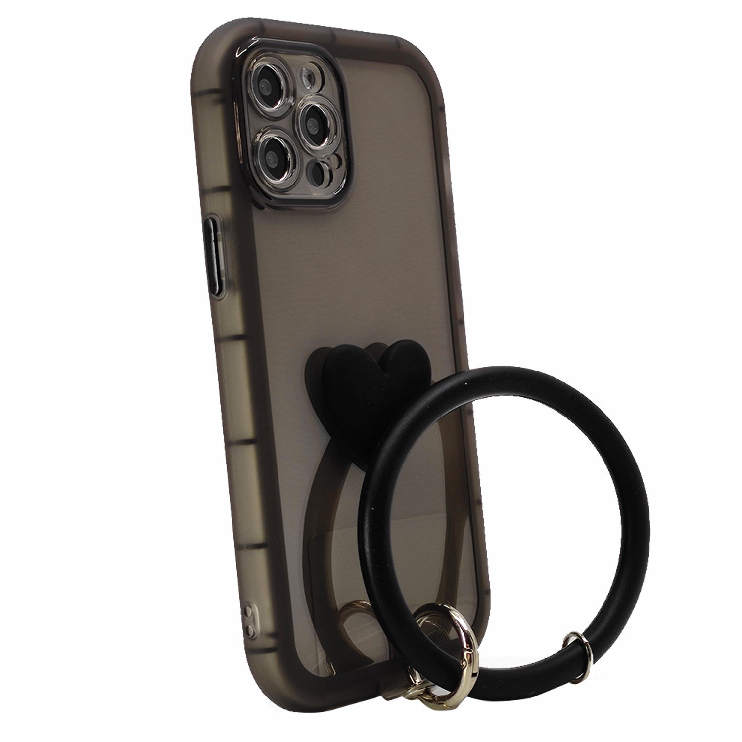 Nettech Apple iPhone 12 Pro Max Uyumlu Halka Bilekli Şeffaf Seri Arka Koruma Kılıf NT-97213