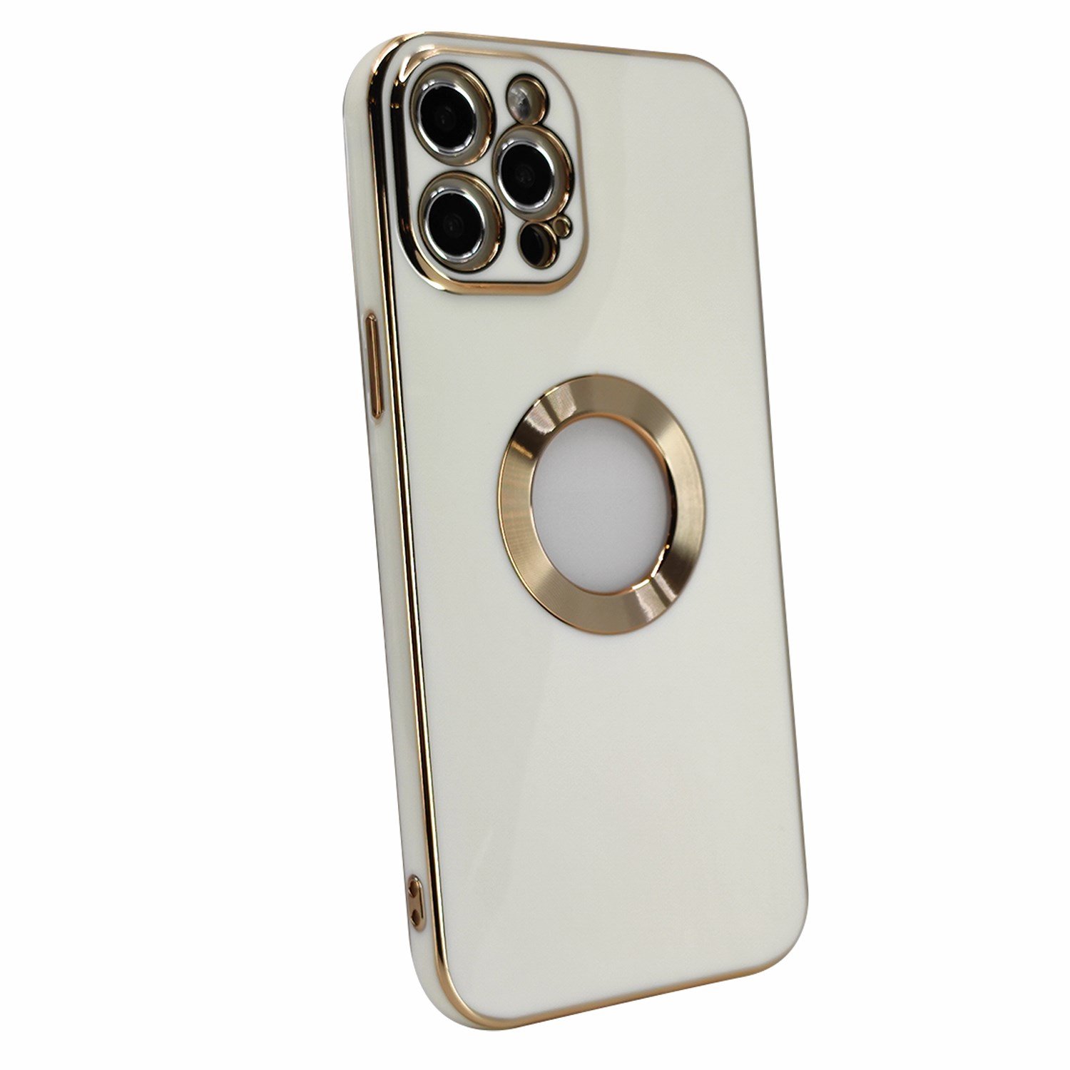 Nettech Apple iPhone 12 Pro Max Uyumlu Halkalı Logo Seri Arka Koruma Kılıf NT-97151
