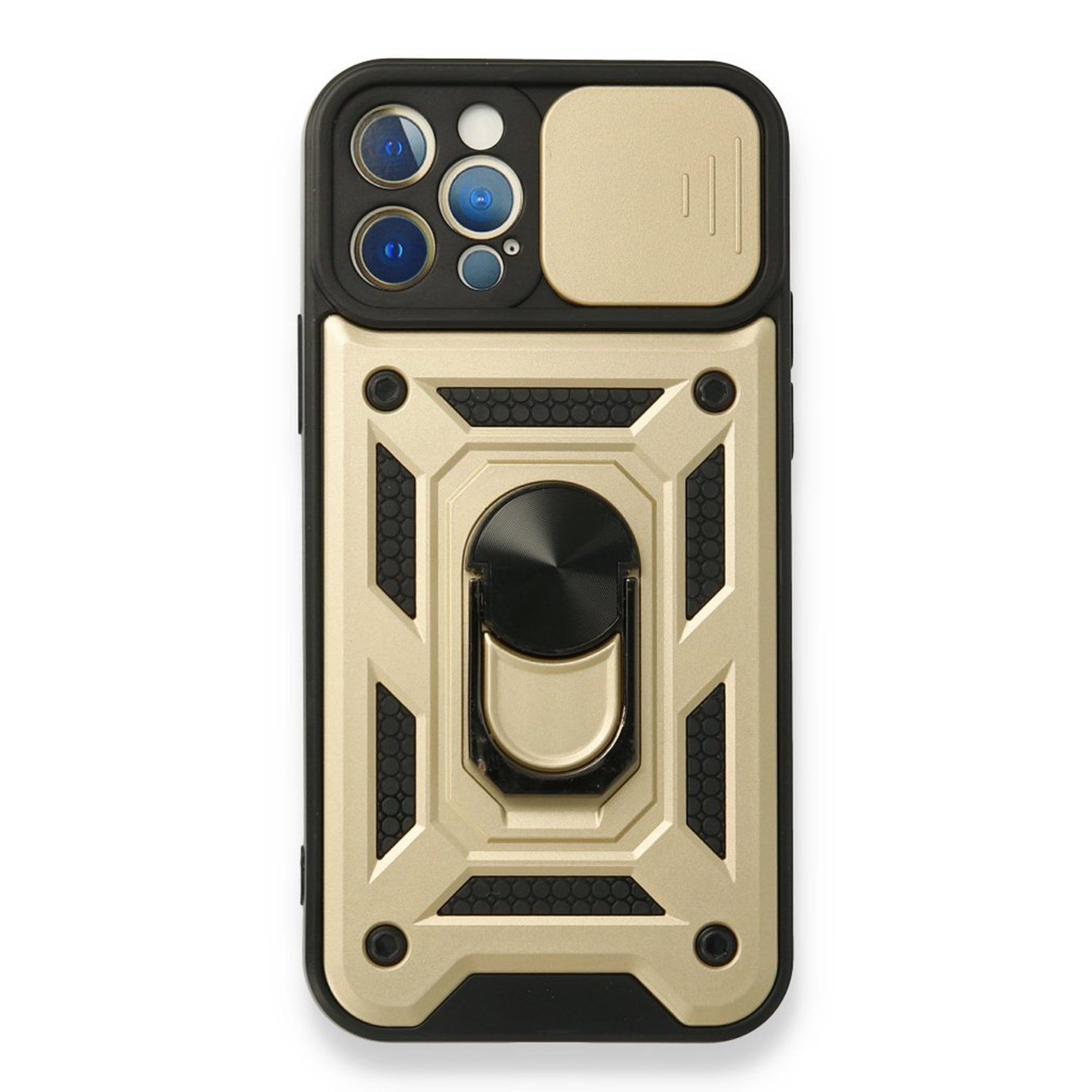 Nettech Apple iPhone 12 Pro Max Uyumlu Kızaklı Panzer Seri Arka Koruma Kılıf NT-86172