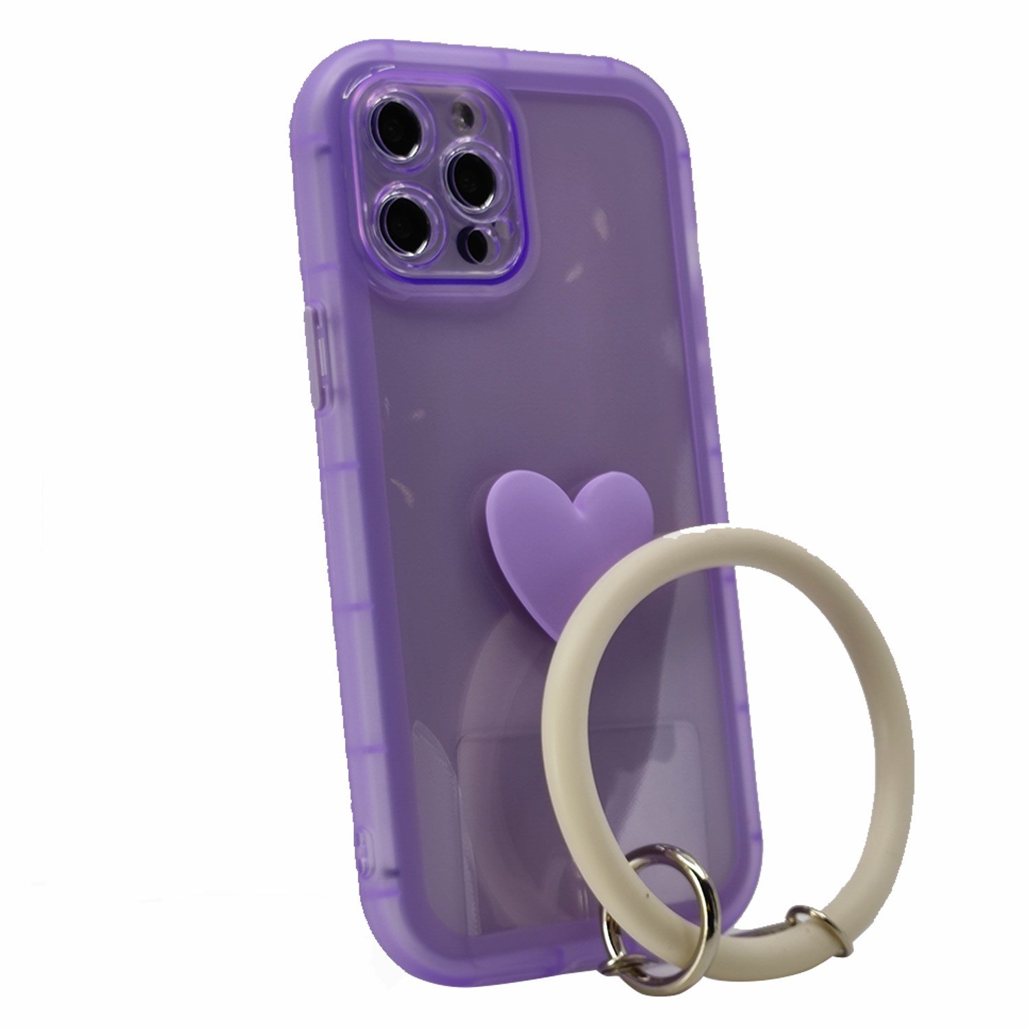 Nettech Apple iPhone 12 Pro Max Uyumlu Halka Bilekli Şeffaf Seri Arka Koruma Kılıf NT-97213