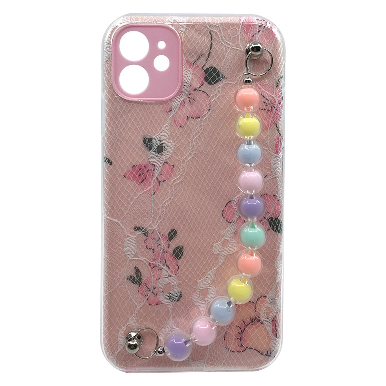 Nettech Apple iPhone 12 Pro Max Uyumlu Desen Boncuklu Arka Koruma Kılıf NT-91750