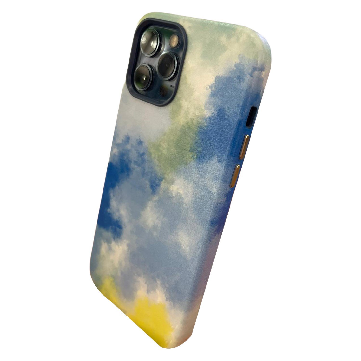 Nettech Apple iPhone 12 Pro Max Uyumlu Renkli Bulut Arka Koruma Kılıf NT-96310