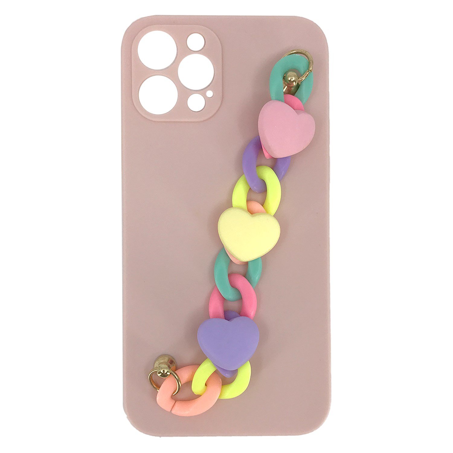 Nettech Apple iPhone 12 Pro Max Uyumlu Bilek Zincirli Arka Koruma Kılıf NT-89921