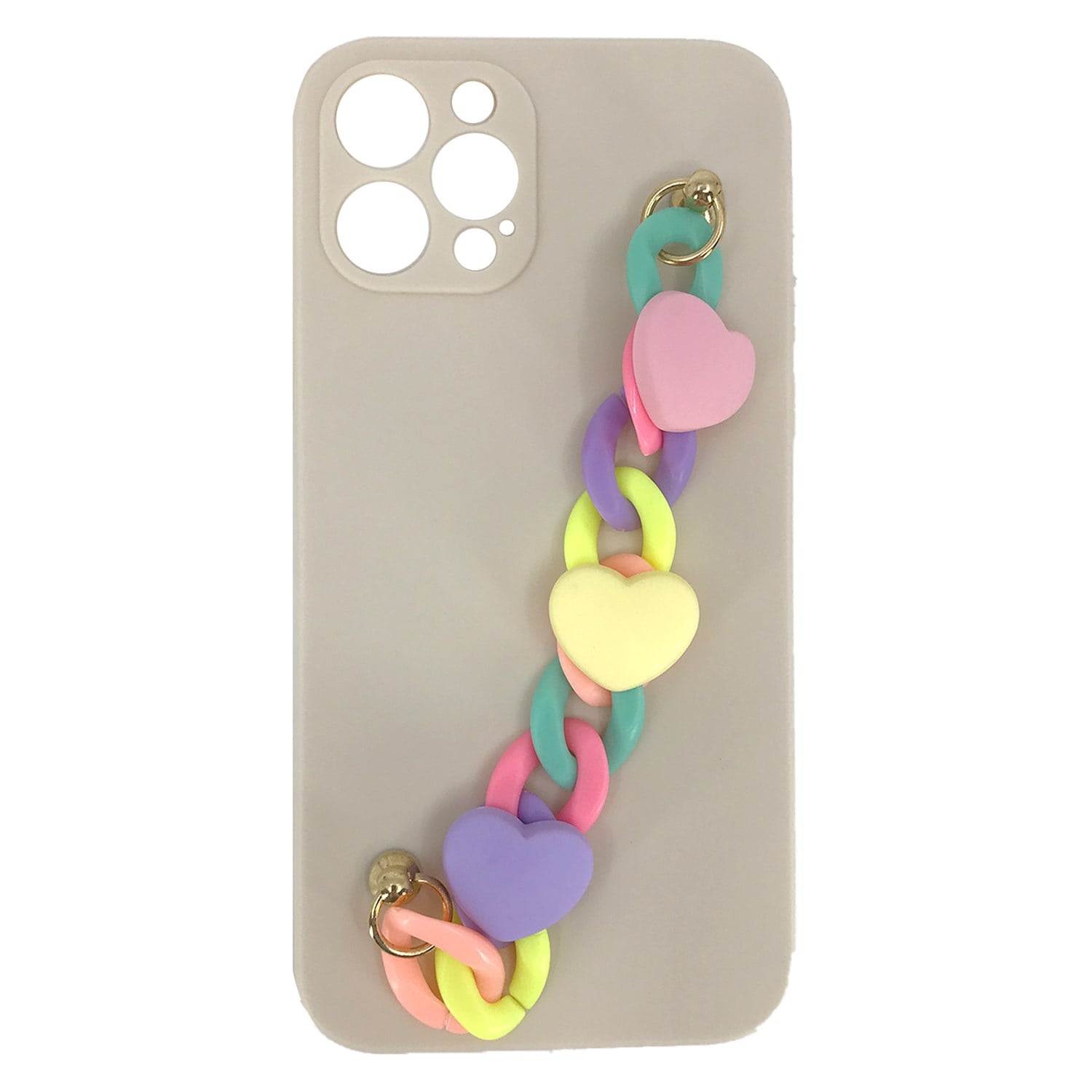 Nettech Apple iPhone 12 Pro Max Uyumlu Bilek Zincirli Arka Koruma Kılıf NT-89921
