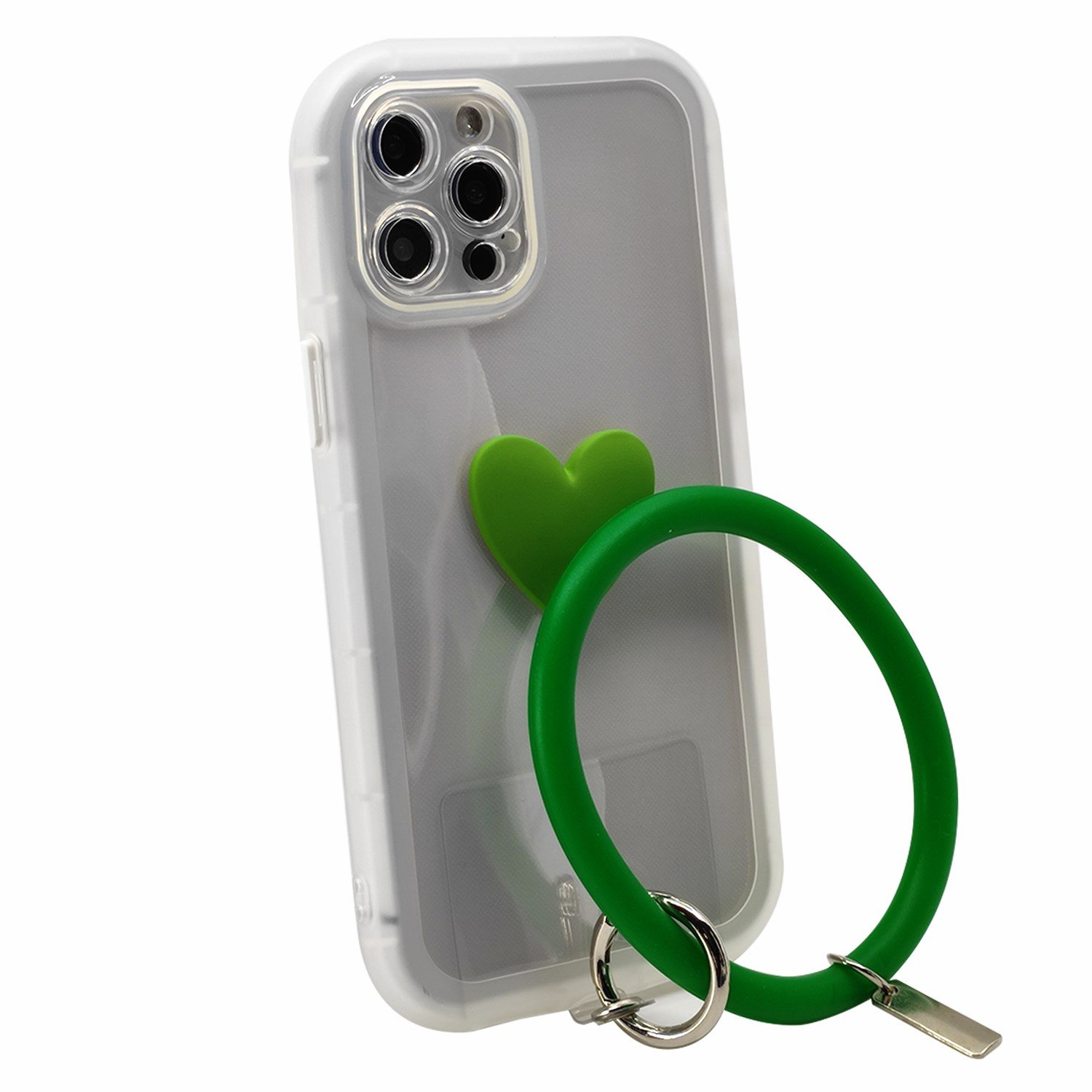 Nettech Apple iPhone 12 Pro Max Uyumlu Halka Bilekli Şeffaf Seri Arka Koruma Kılıf NT-97213