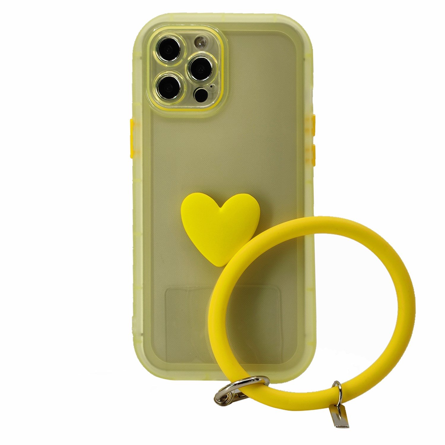 Nettech Apple iPhone 12 Pro Max Uyumlu Halka Bilekli Şeffaf Seri Arka Koruma Kılıf NT-97213