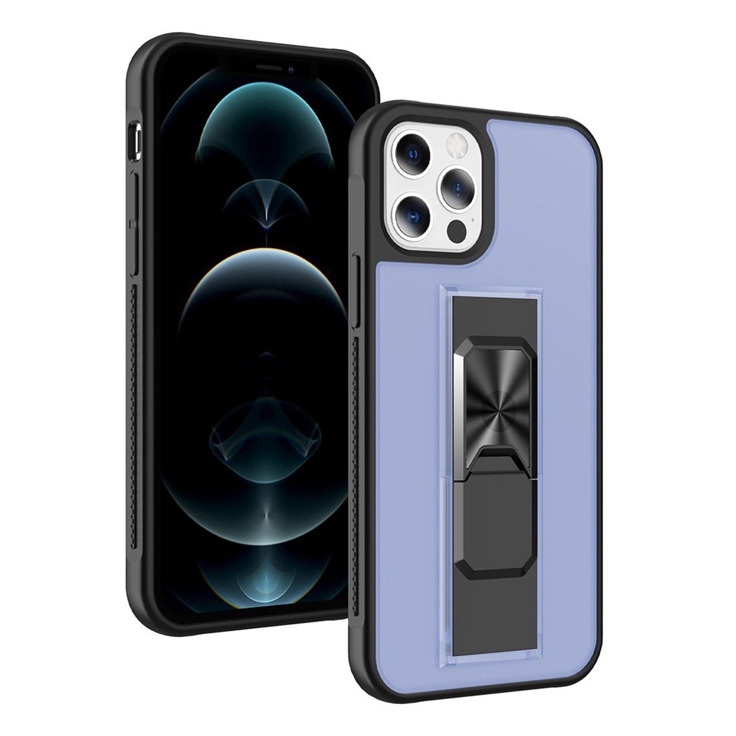 Nettech Apple iPhone 12 Pro Max Uyumlu MicroCase Mıknatıs Yüzüklü Arka Koruma Kılıf NT-86927