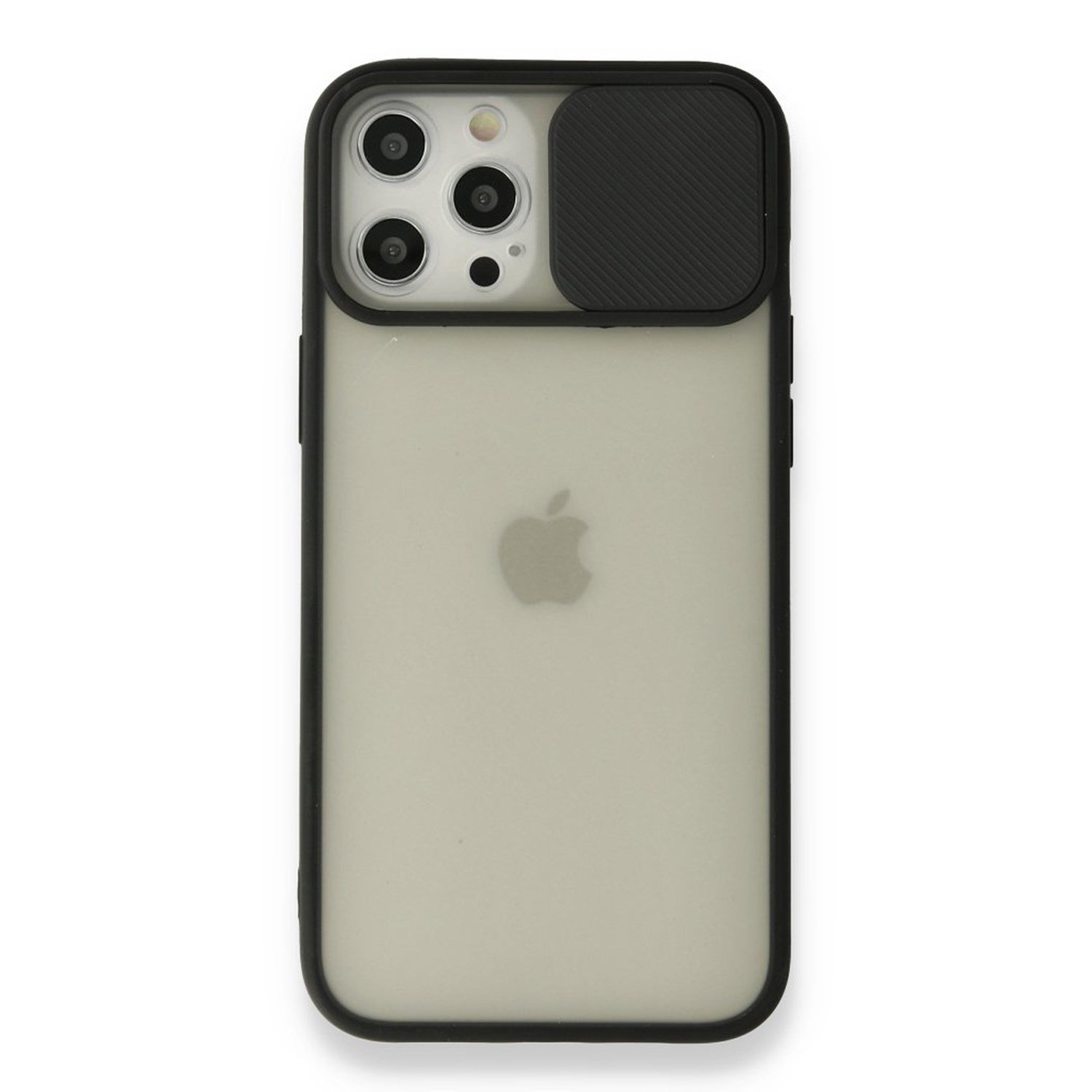 Nettech Apple iPhone 12 Pro Max Uyumlu Buzlu Kızaklı Kamera Korumalı Arka Koruma Kılıf NT-89750