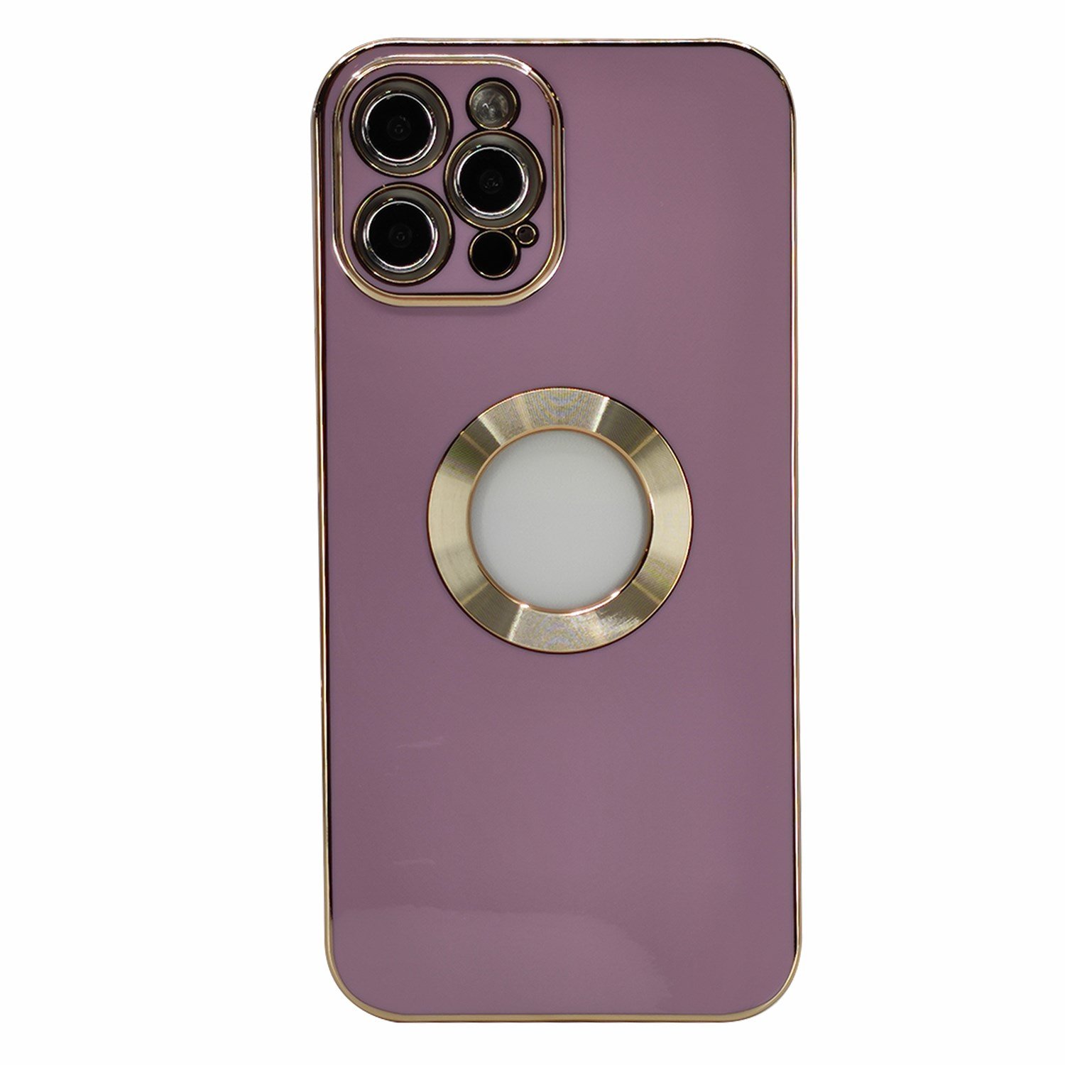 Nettech Apple iPhone 12 Pro Max Uyumlu Halkalı Logo Seri Arka Koruma Kılıf NT-97151