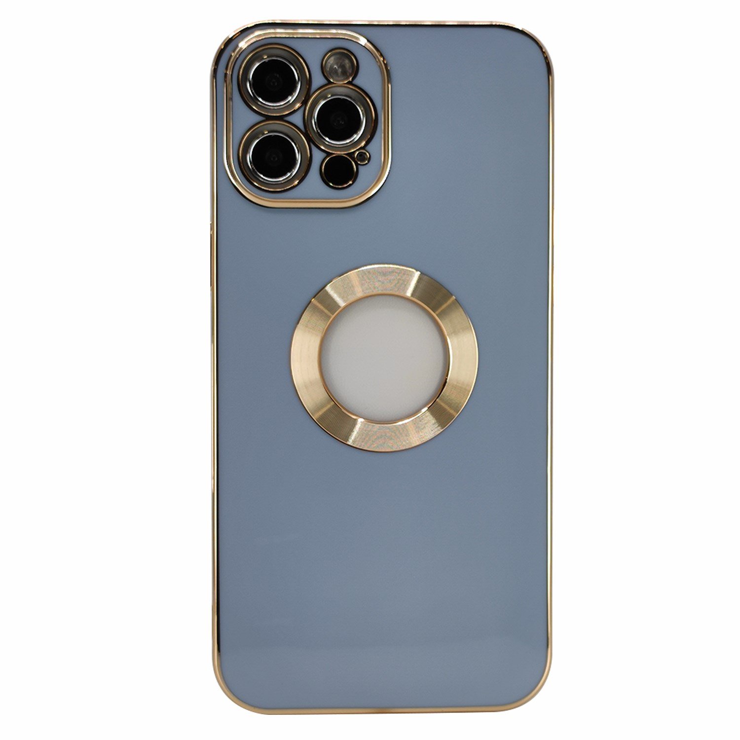 Nettech Apple iPhone 12 Pro Max Uyumlu Halkalı Logo Seri Arka Koruma Kılıf NT-97151
