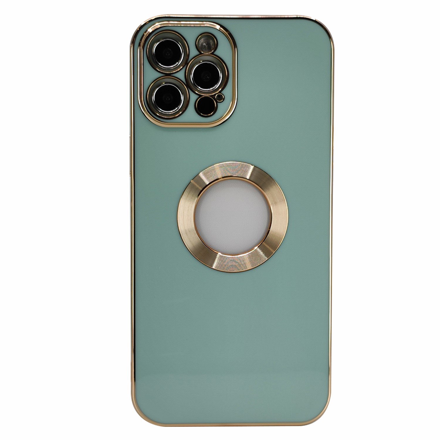 Nettech Apple iPhone 12 Pro Max Uyumlu Halkalı Logo Seri Arka Koruma Kılıf NT-97151
