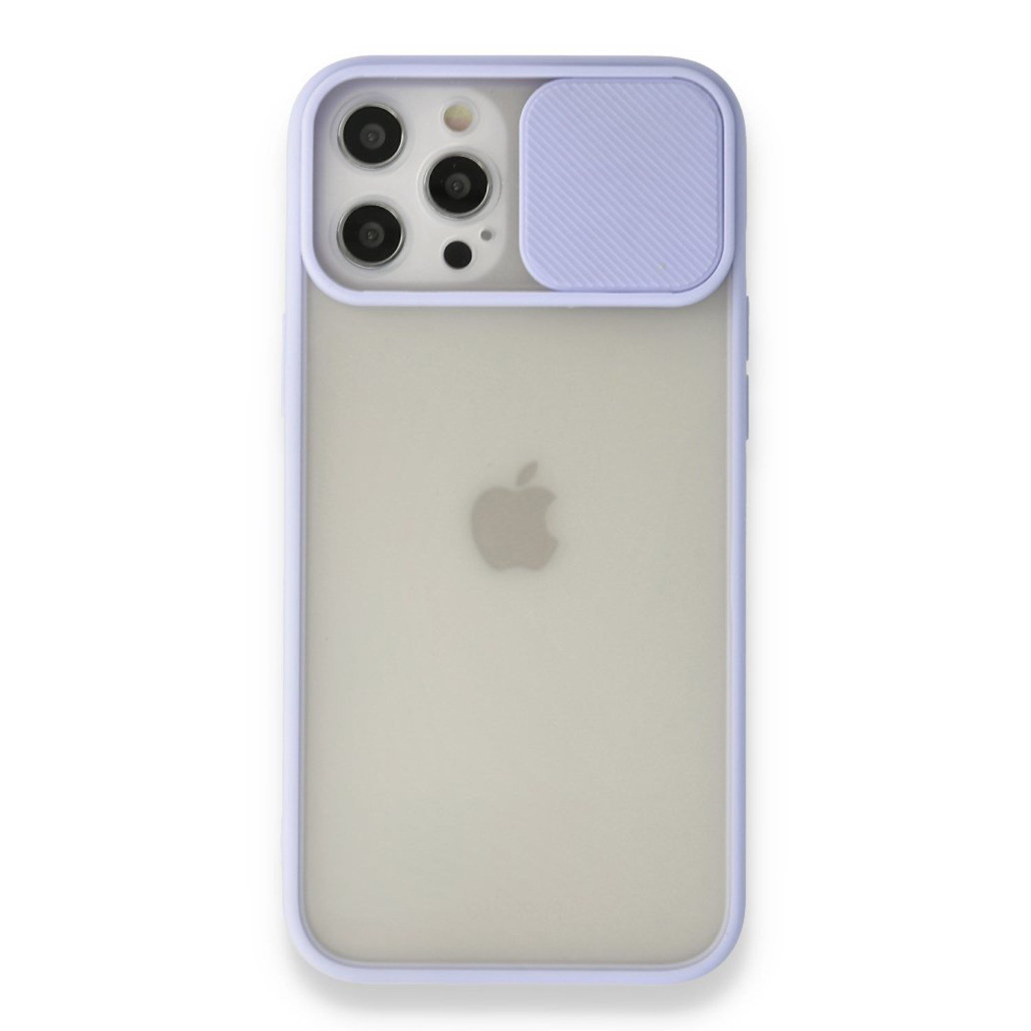 Nettech Apple iPhone 12 Pro Max Uyumlu Buzlu Kızaklı Kamera Korumalı Arka Koruma Kılıf NT-89750