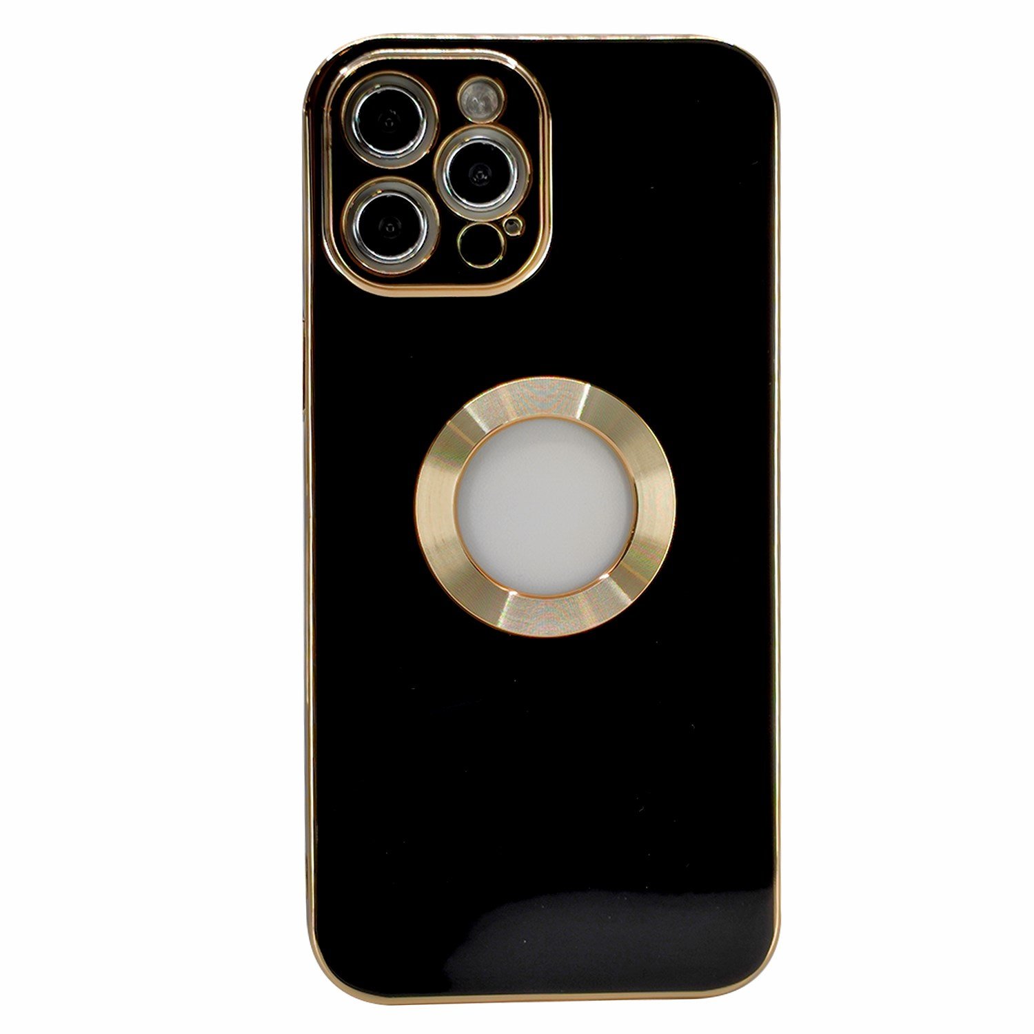 Nettech Apple iPhone 12 Pro Max Uyumlu Halkalı Logo Seri Arka Koruma Kılıf NT-97151