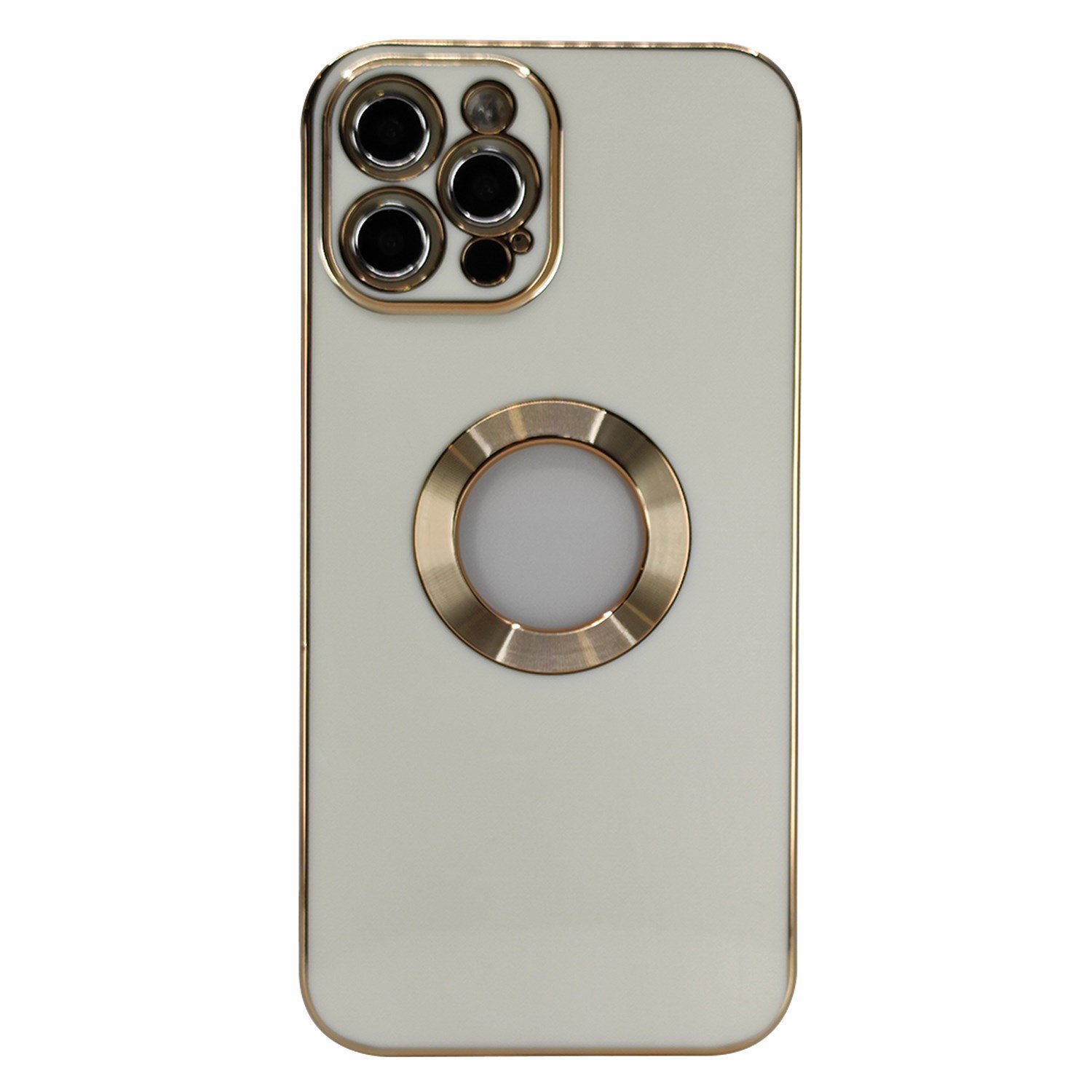 Nettech Apple iPhone 12 Pro Max Uyumlu Halkalı Logo Seri Arka Koruma Kılıf NT-97151