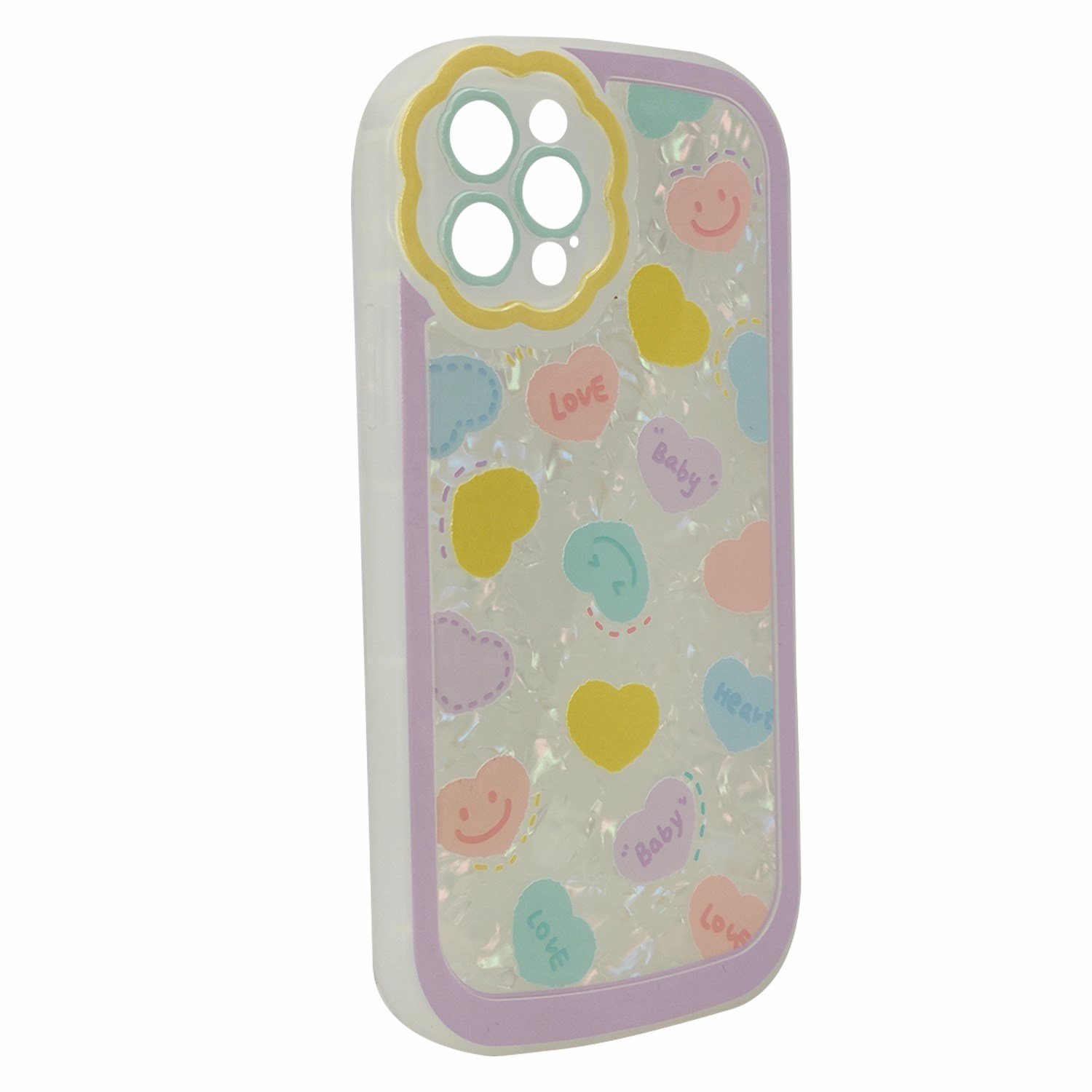Nettech Apple iPhone 12 Pro Uyumlu Desenli Mozaik Seri Arka Koruma Kılıf NT-97076