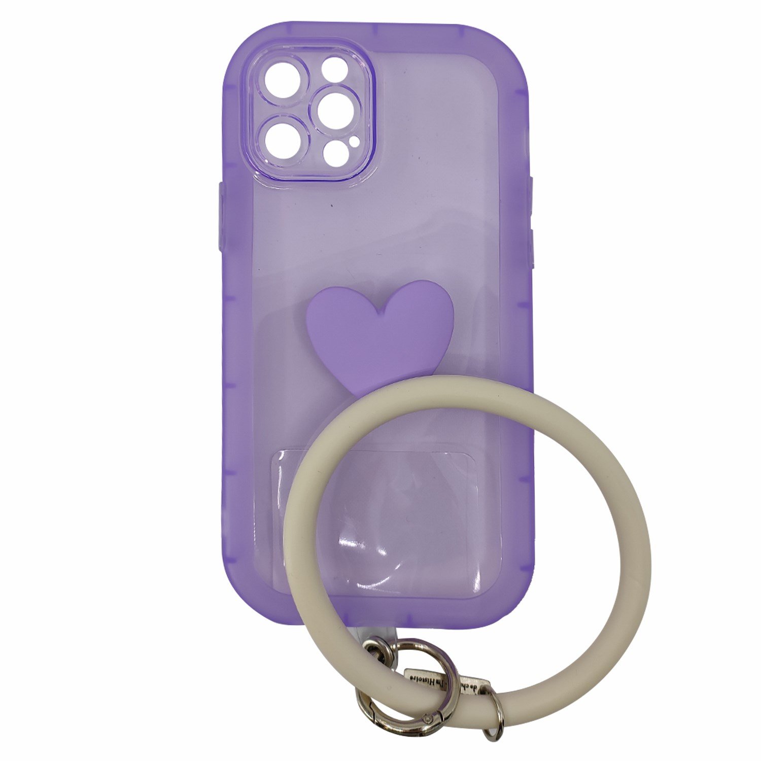 Nettech Apple iPhone 12 Pro Uyumlu Halka Bilekli Şeffaf Seri Arka Koruma Kılıf NT-97207