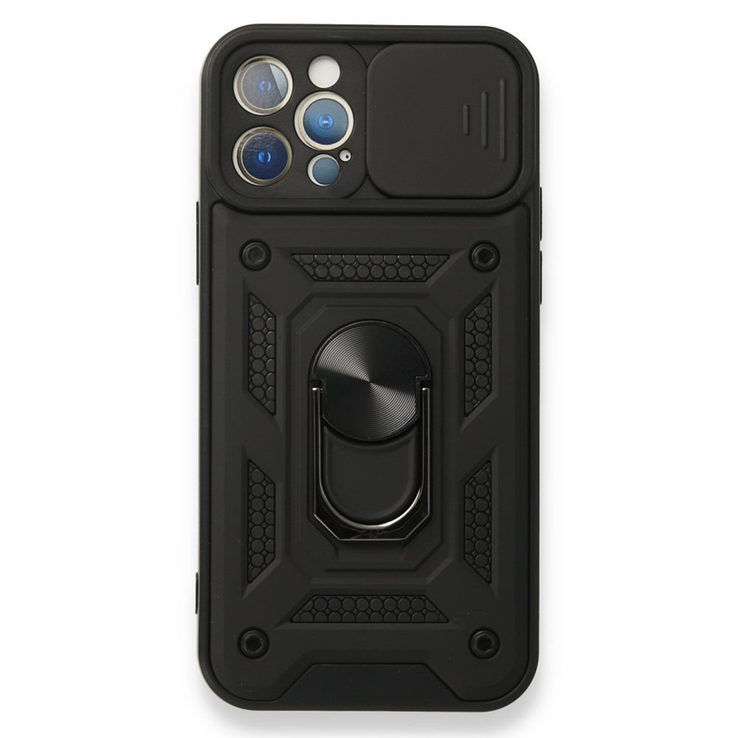 Nettech Apple iPhone 12 Pro Uyumlu Kızaklı Panzer Seri Arka Koruma Kılıf NT-85940