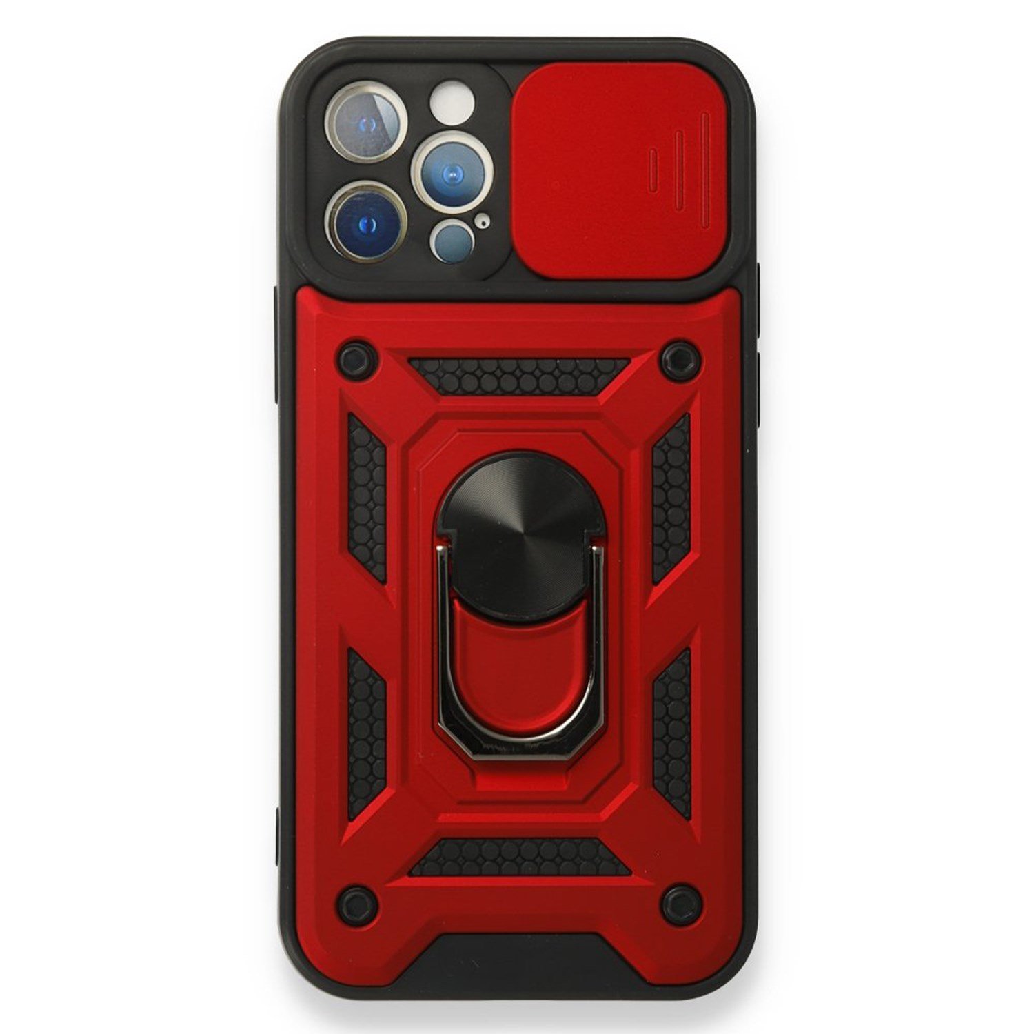 Nettech Apple iPhone 12 Pro Uyumlu Kızaklı Panzer Seri Arka Koruma Kılıf NT-85940