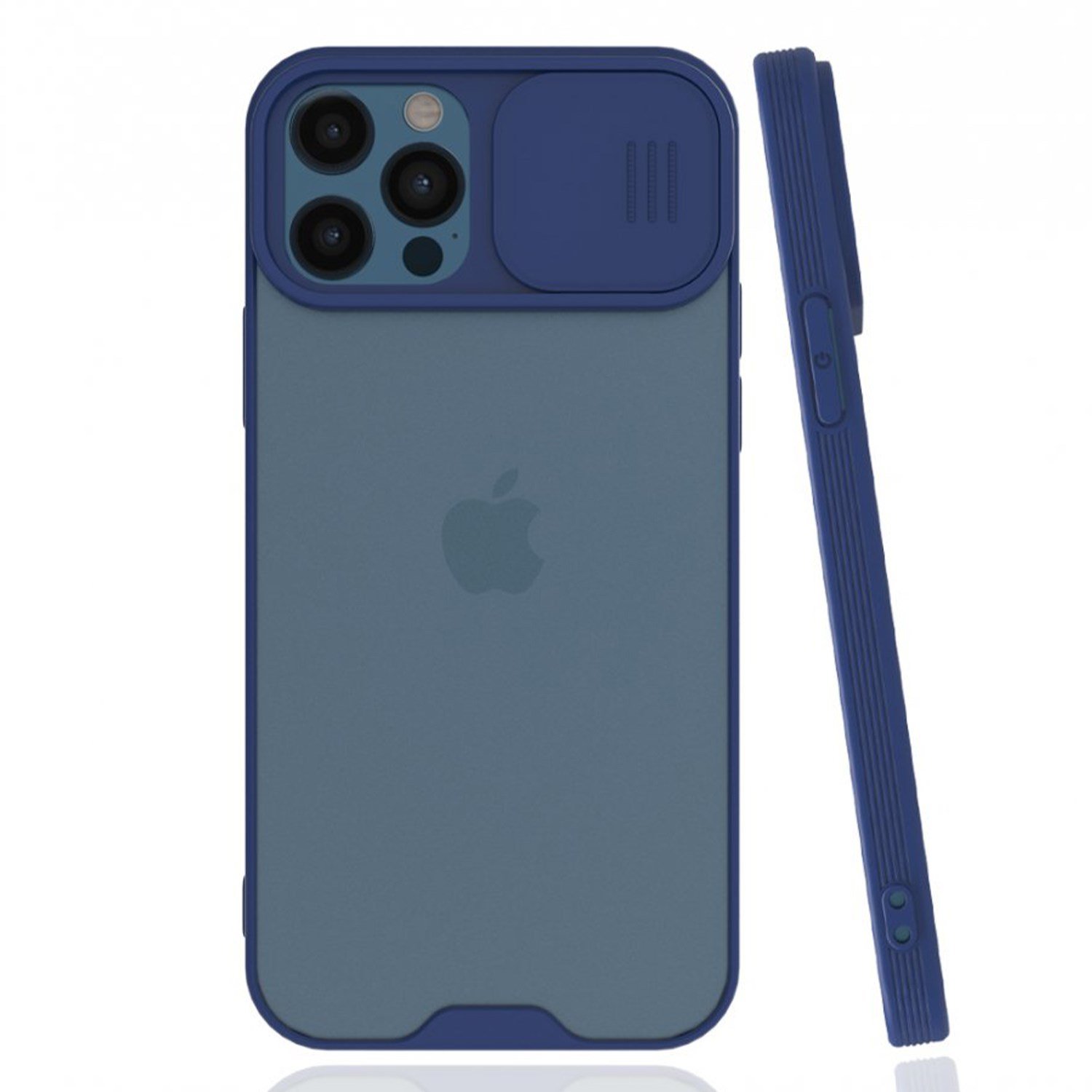Nettech Apple iPhone 12 Pro Uyumlu Platin Kamera Kızaklı Arka Koruma Kılıf NT-84750
