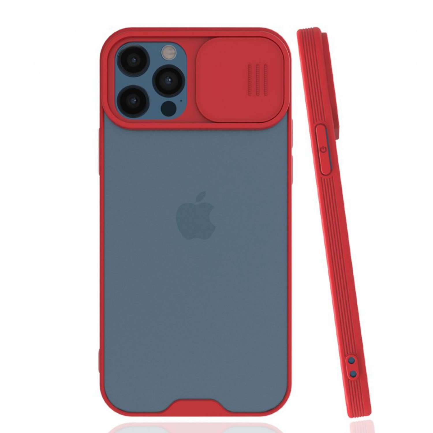 Nettech Apple iPhone 12 Pro Uyumlu Platin Kamera Kızaklı Arka Koruma Kılıf NT-84750