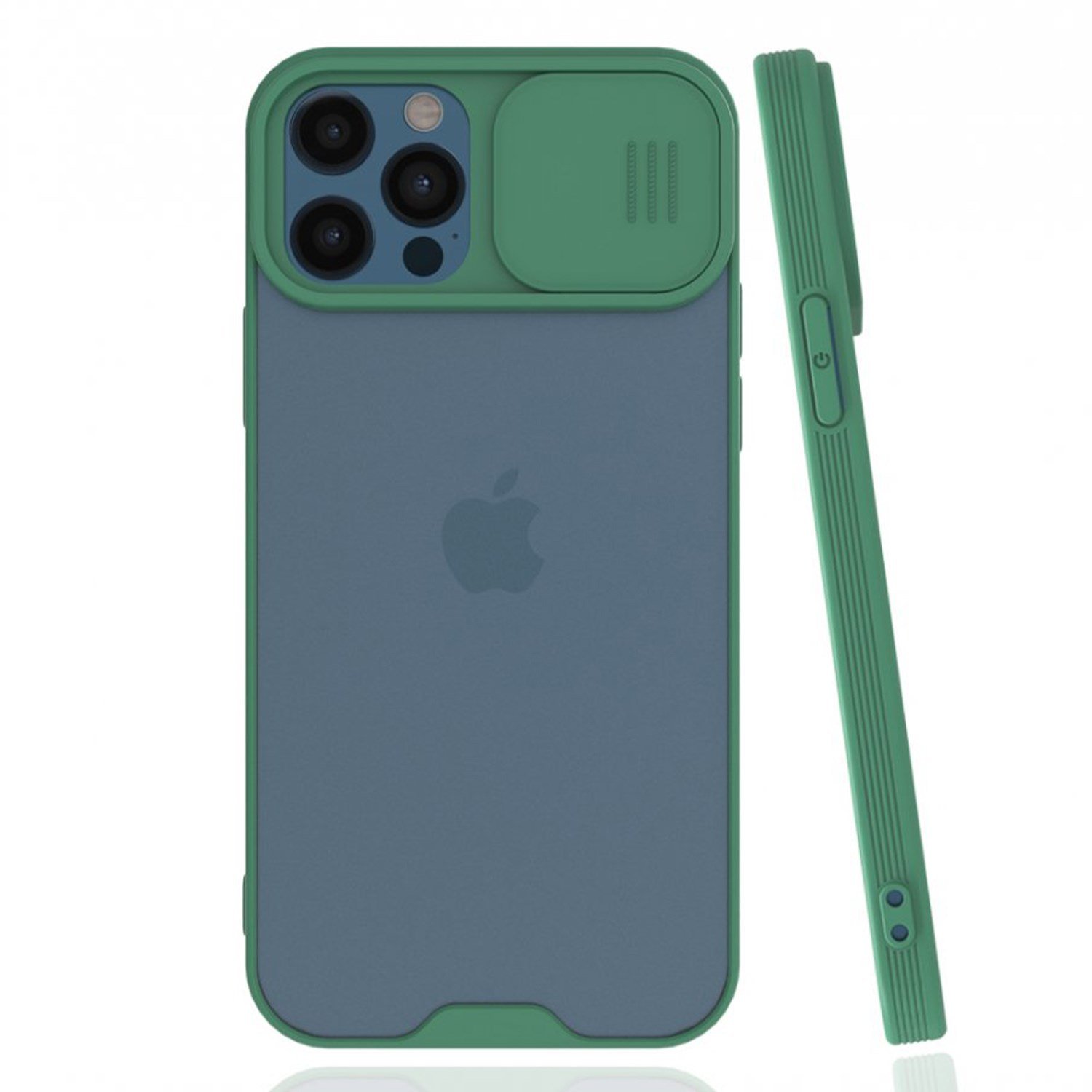 Nettech Apple iPhone 12 Pro Uyumlu Platin Kamera Kızaklı Arka Koruma Kılıf NT-84750