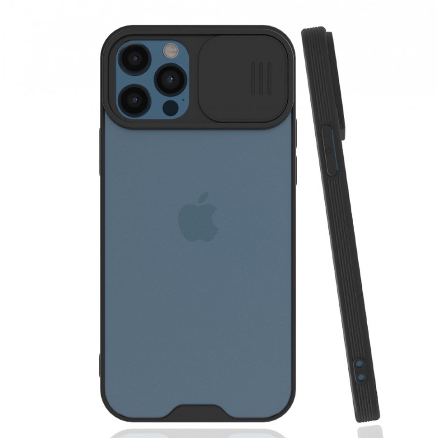 Nettech Apple iPhone 12 Pro Uyumlu Platin Kamera Kızaklı Arka Koruma Kılıf NT-84750