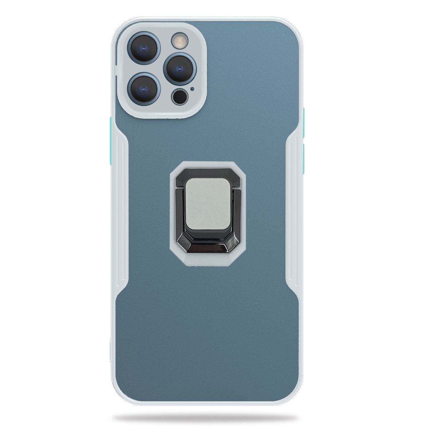 Nettech Apple iPhone 12 Pro Uyumlu Platin Yüzüklü Arka Koruma Kılıf NT-85183