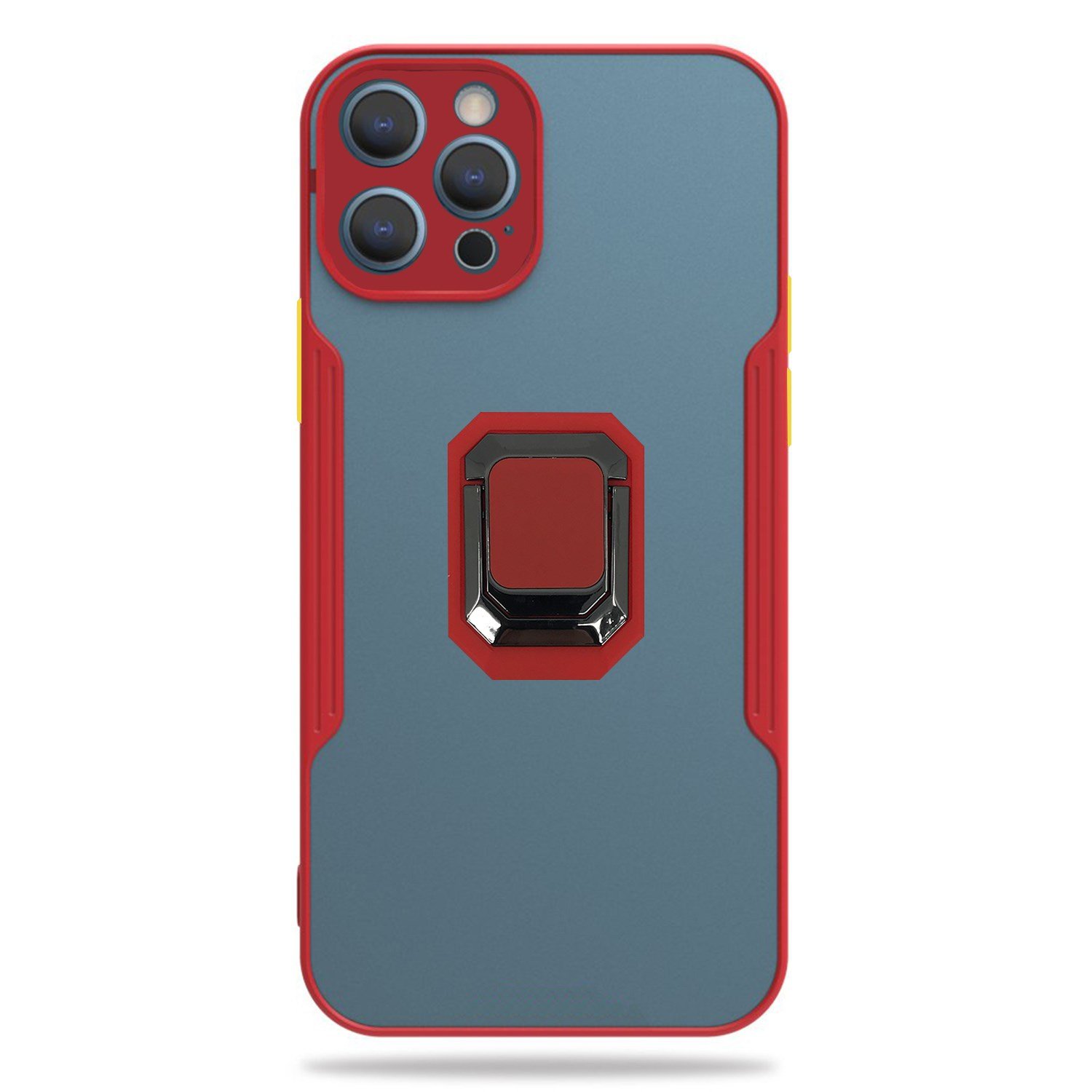 Nettech Apple iPhone 12 Pro Uyumlu Platin Yüzüklü Arka Koruma Kılıf NT-85183