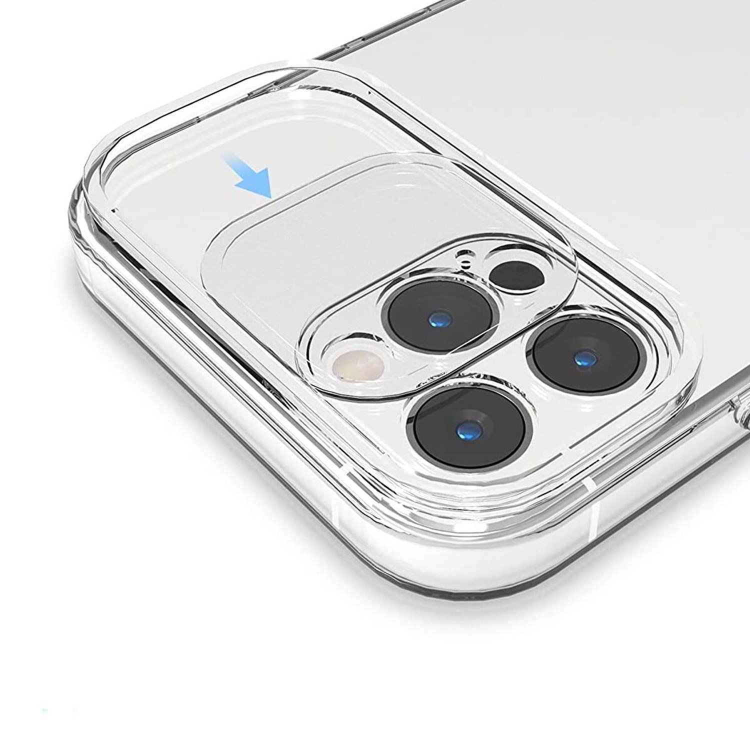 Nettech Apple iPhone 12 Pro Uyumlu Şeffaf Kamera Kızaklı Arka Koruma Kılıf NT-91271