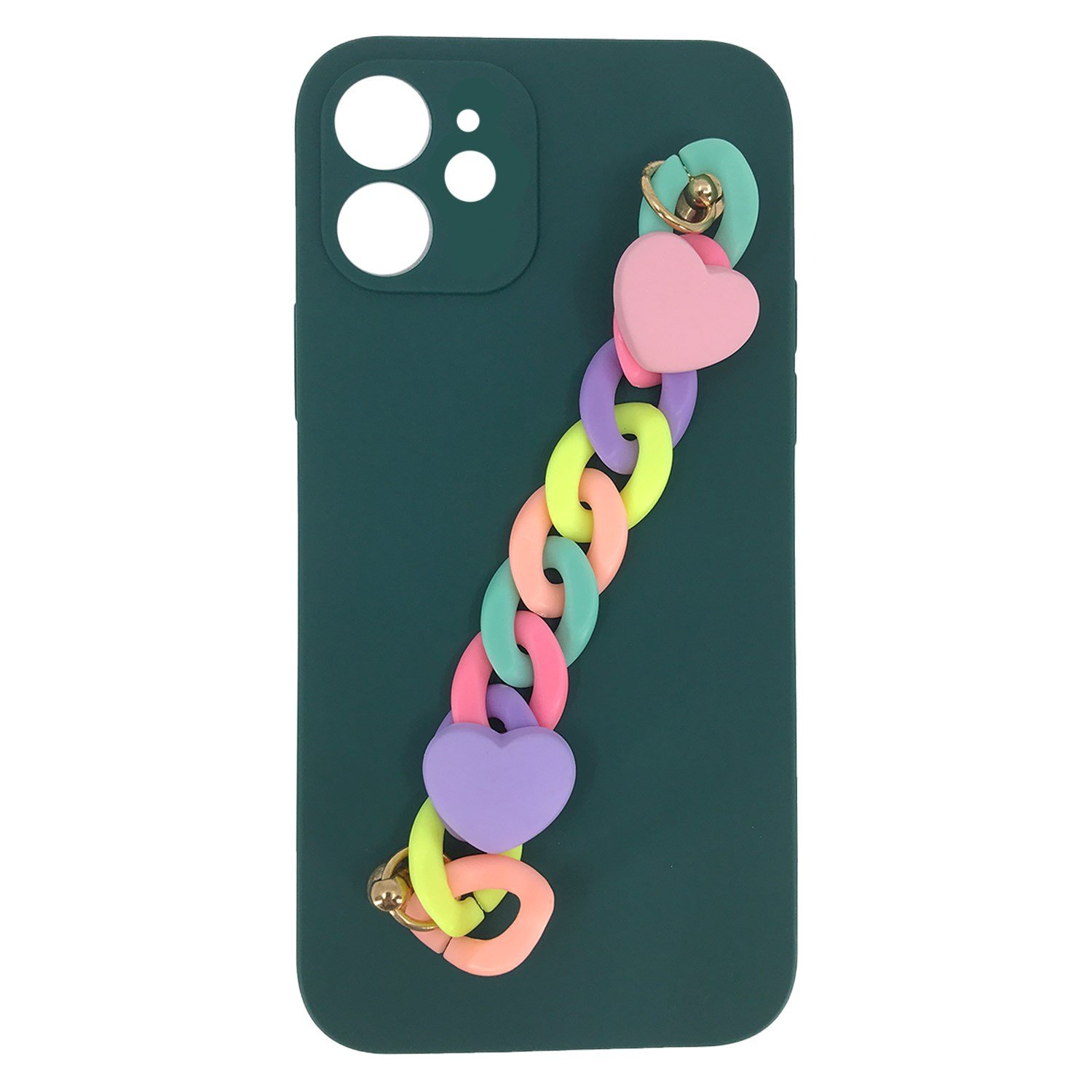 Nettech Apple iPhone 12 Uyumlu Bilek Zincirli Arka Koruma Kılıf NT-89918