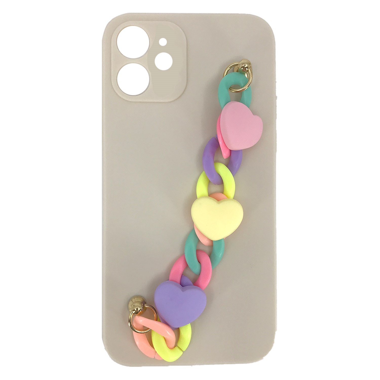 Nettech Apple iPhone 12 Uyumlu Bilek Zincirli Arka Koruma Kılıf NT-89918