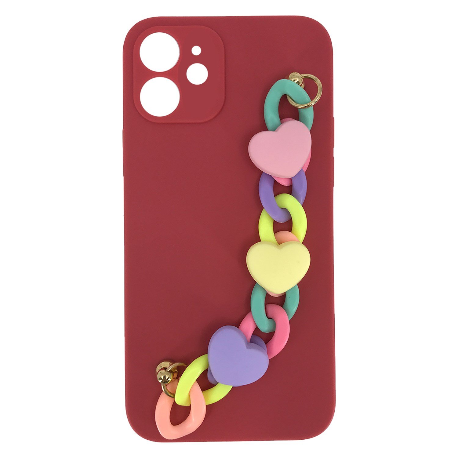 Nettech Apple iPhone 12 Uyumlu Bilek Zincirli Arka Koruma Kılıf NT-89918