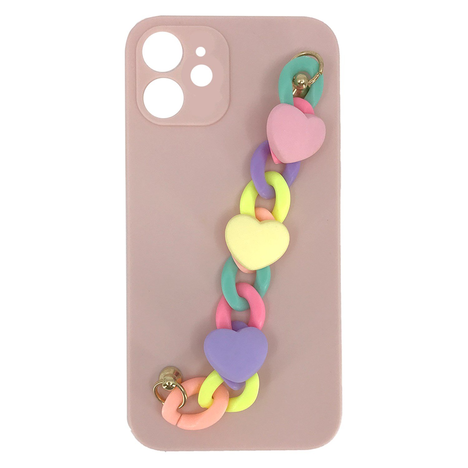 Nettech Apple iPhone 12 Uyumlu Bilek Zincirli Arka Koruma Kılıf NT-89918
