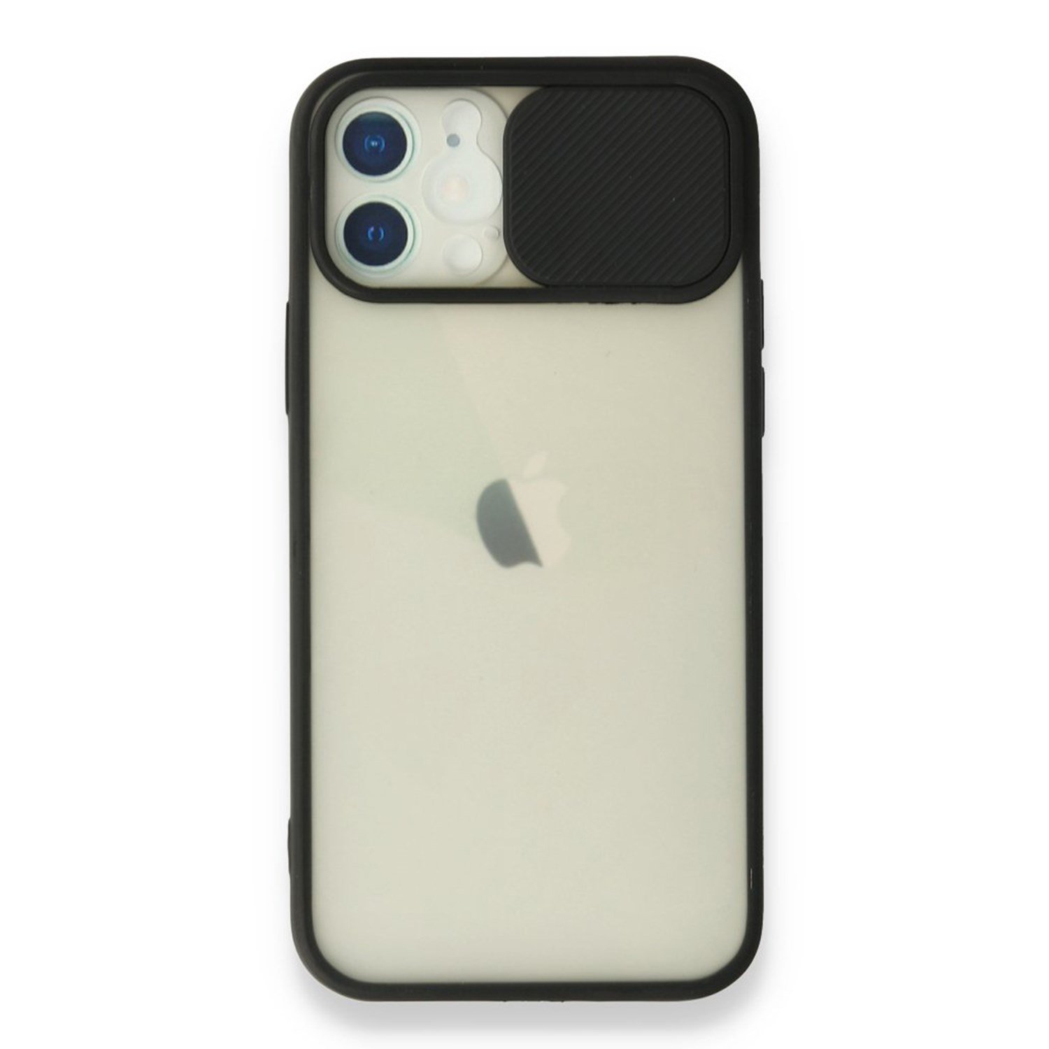 Nettech Apple iPhone 12 Uyumlu Buzlu Kızaklı Kamera Korumalı Arka Koruma Kılıf NT-84555