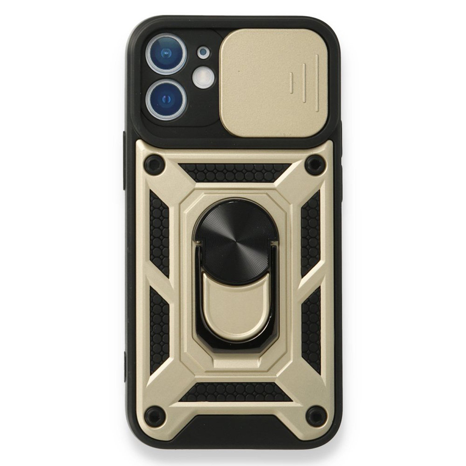 Nettech Apple iPhone 12 Uyumlu Kızaklı Panzer Seri Arka Koruma Kılıf NT-85950