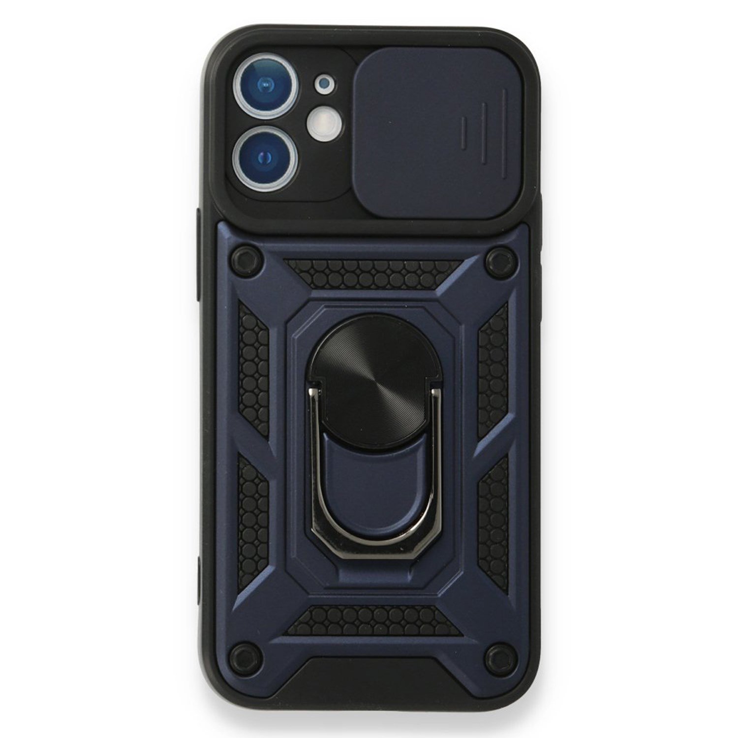 Nettech Apple iPhone 12 Uyumlu Kızaklı Panzer Seri Arka Koruma Kılıf NT-85950